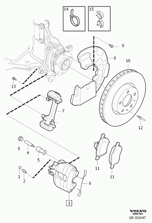 Volvo 8251317 - Kočno sedlo parts5.com