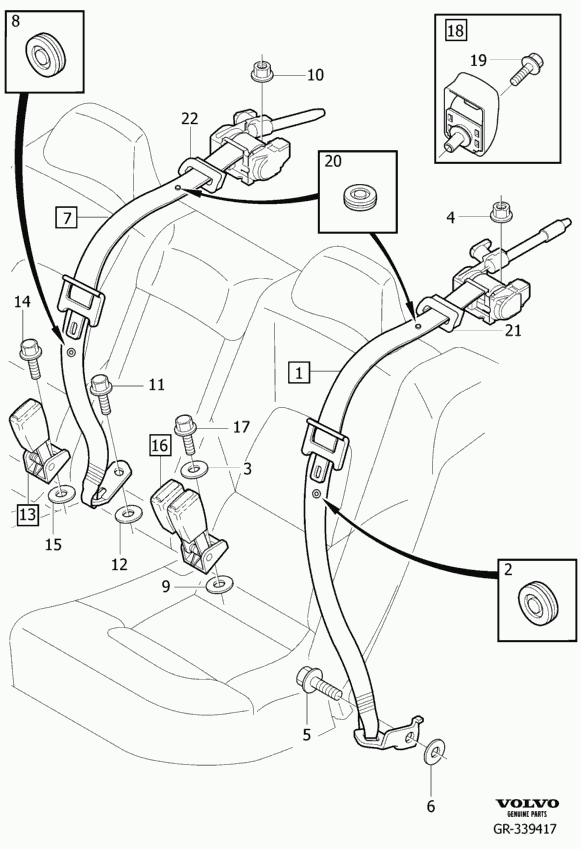 Volvo 9194744 - Centura de siguranta parts5.com