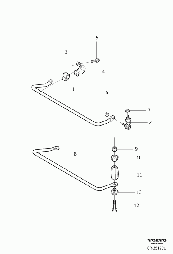 Volvo 31406909 - Repair Kit, stabilizer coupling rod parts5.com