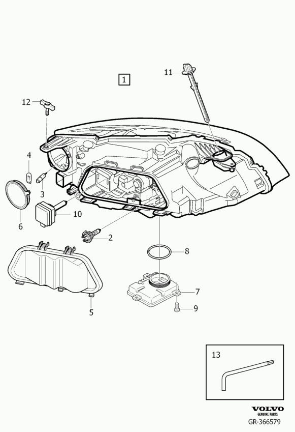 Volvo 31335777 - Kytkentälaite, kaasupurkauslamppu parts5.com