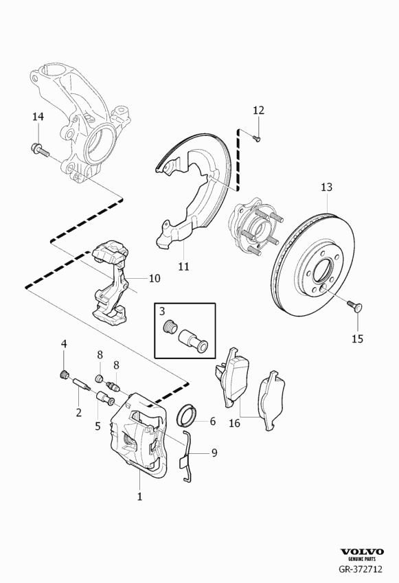 Volvo 30742029 - Fékbetétkészlet, tárcsafék parts5.com