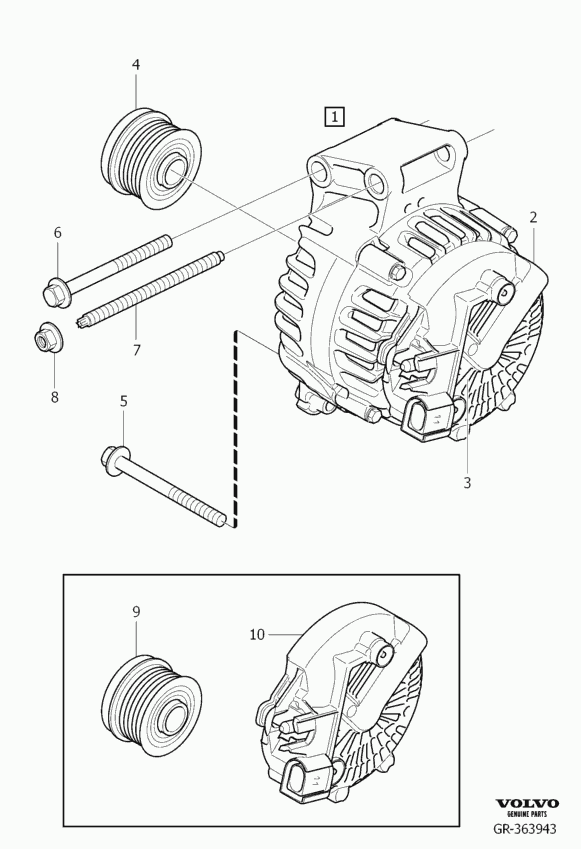 Volvo 30667980 - Rihmaratas,generaator parts5.com