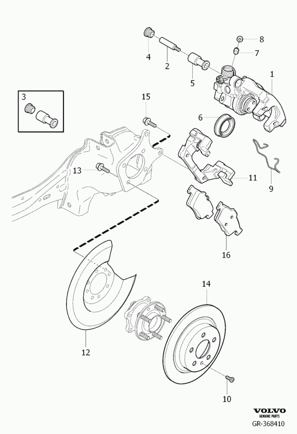 Volvo 31341327 - Zestaw klocków hamulcowych, hamulce tarczowe parts5.com