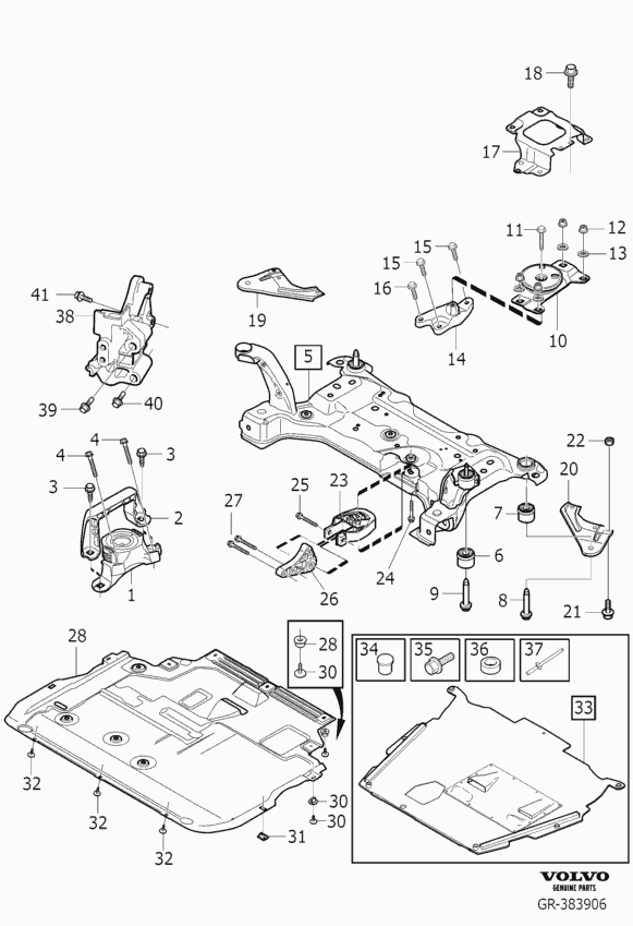 Volvo 31317229 - Mounting, axle beam parts5.com