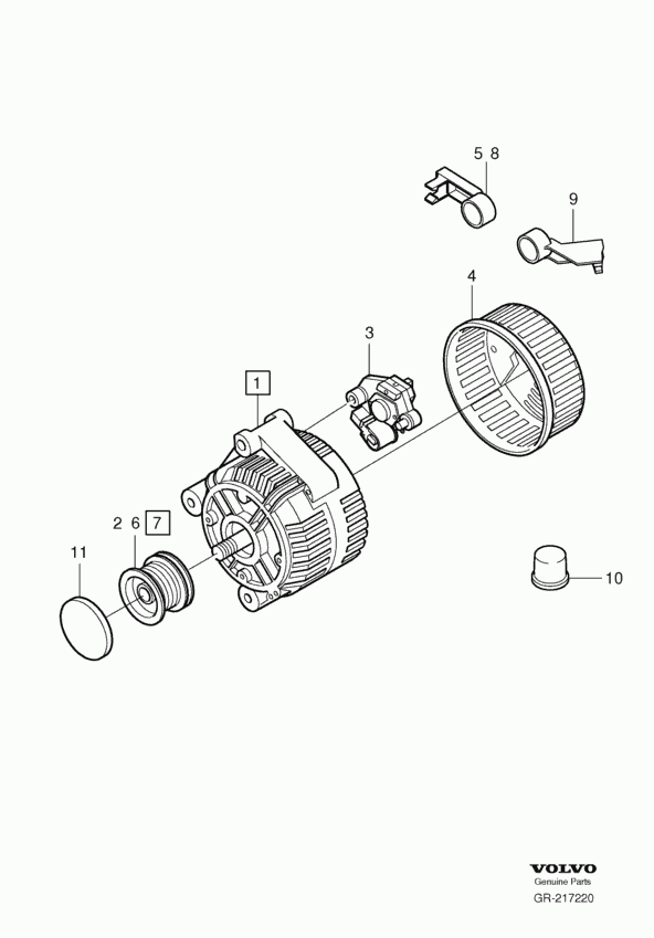 Volvo 30667878 - Polea, alternador parts5.com