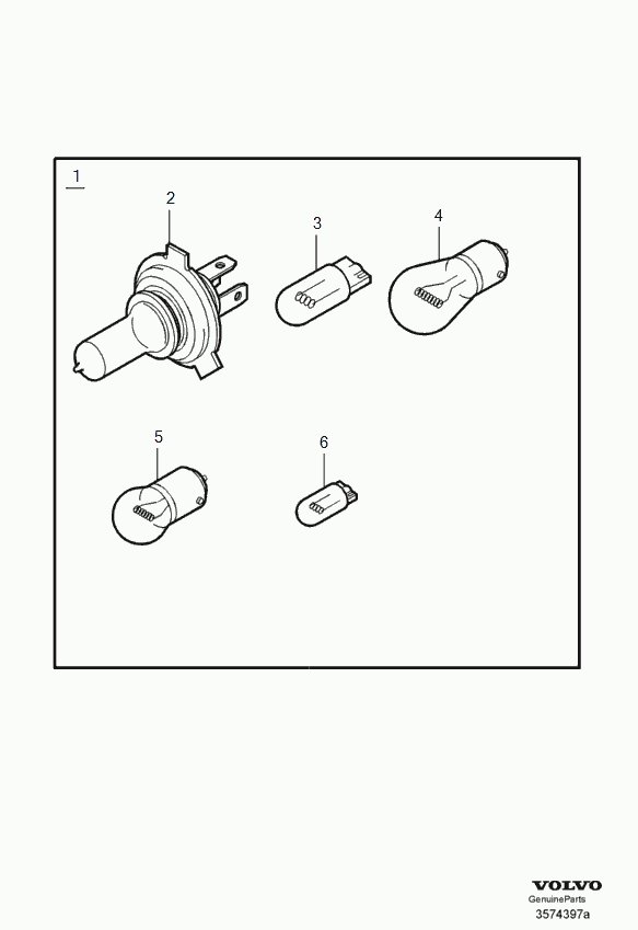 Volvo 989829 - Polttimo, huomiovalo parts5.com