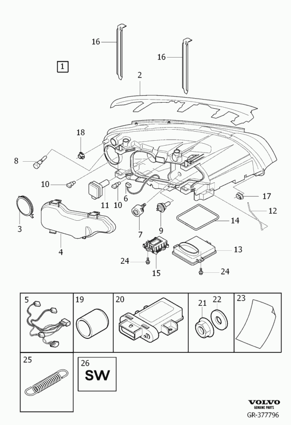 Volvo 985667 - Izzó, küszöb parts5.com