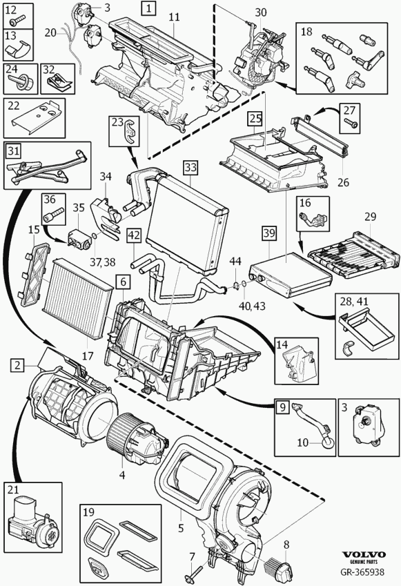 Volvo 31267591 - Evaporator, air conditioning parts5.com