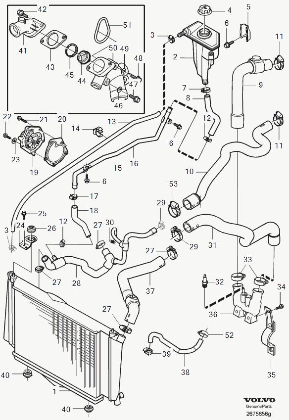 Volvo 3345628 - Termosztát, hűtőfolyadék parts5.com