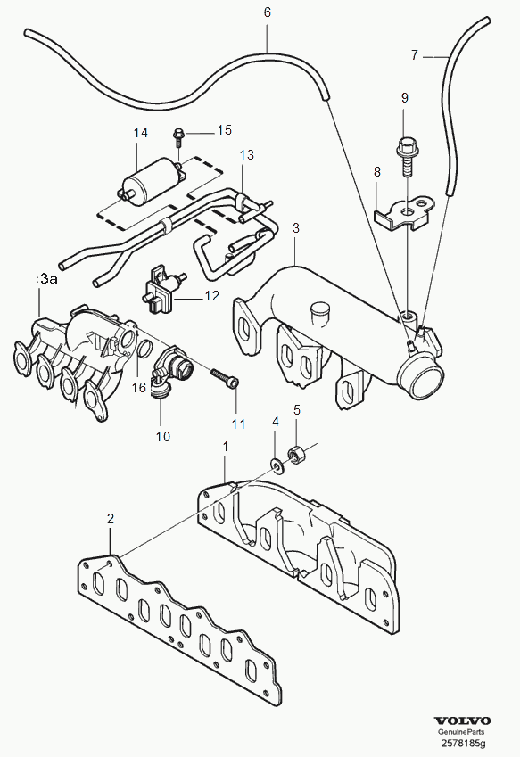 Volvo 31 272 330 - Uszczelka, kolektor dolotowy / wydechowy parts5.com