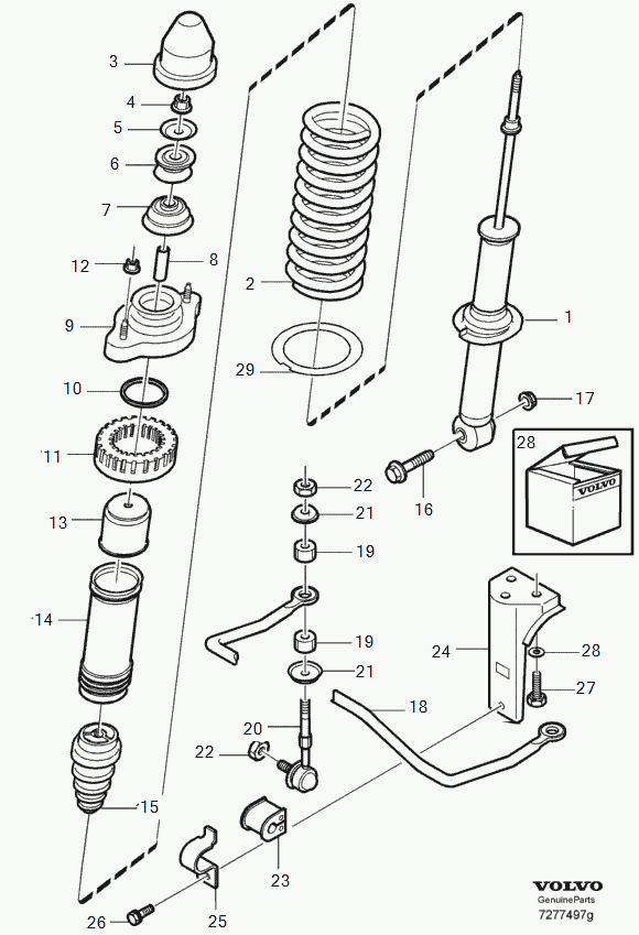 Volvo 30884359 - Travesaños / barras, estabilizador parts5.com