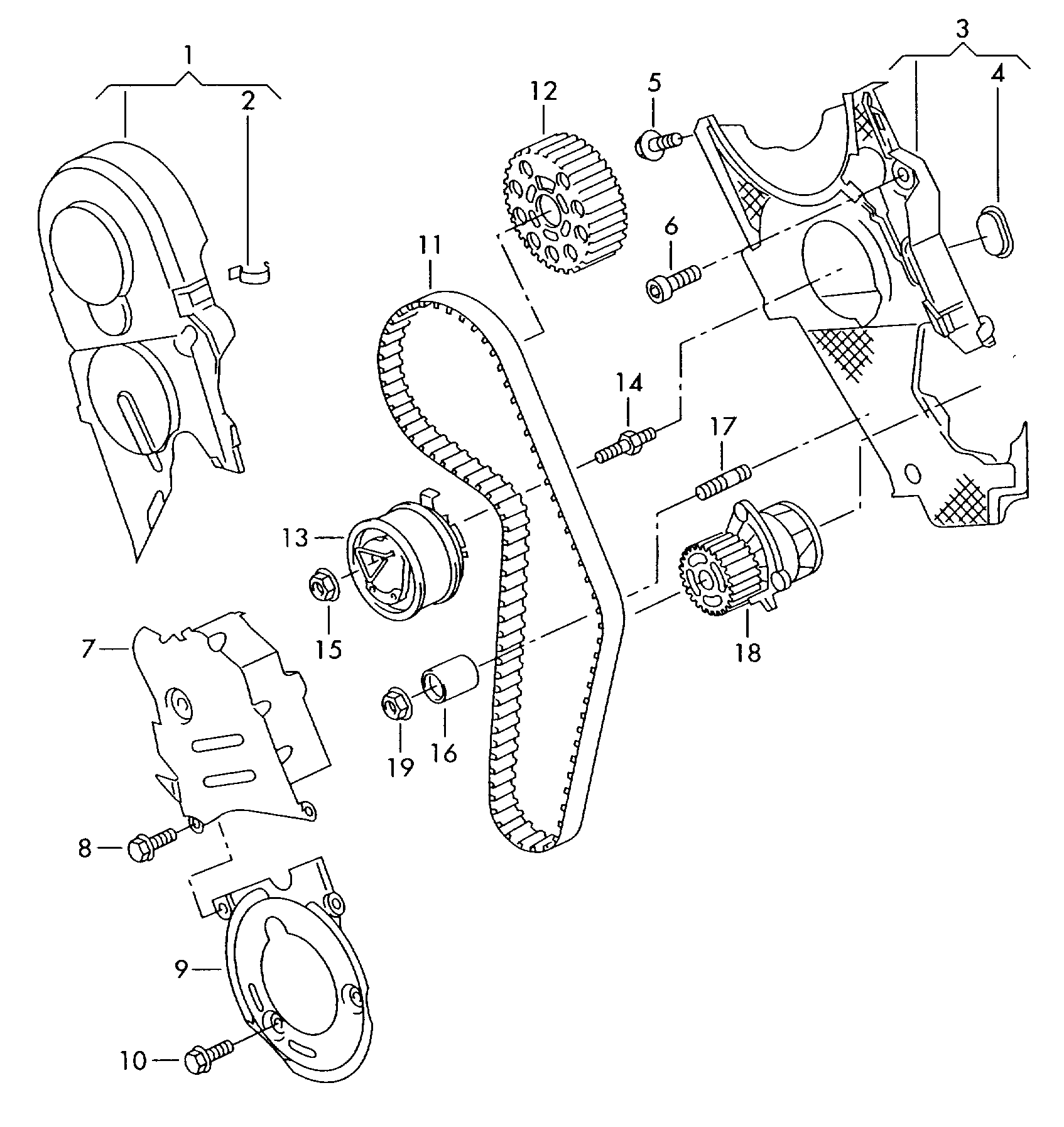 Seat 038 109 119 P - Σετ οδοντωτού ιμάντα parts5.com