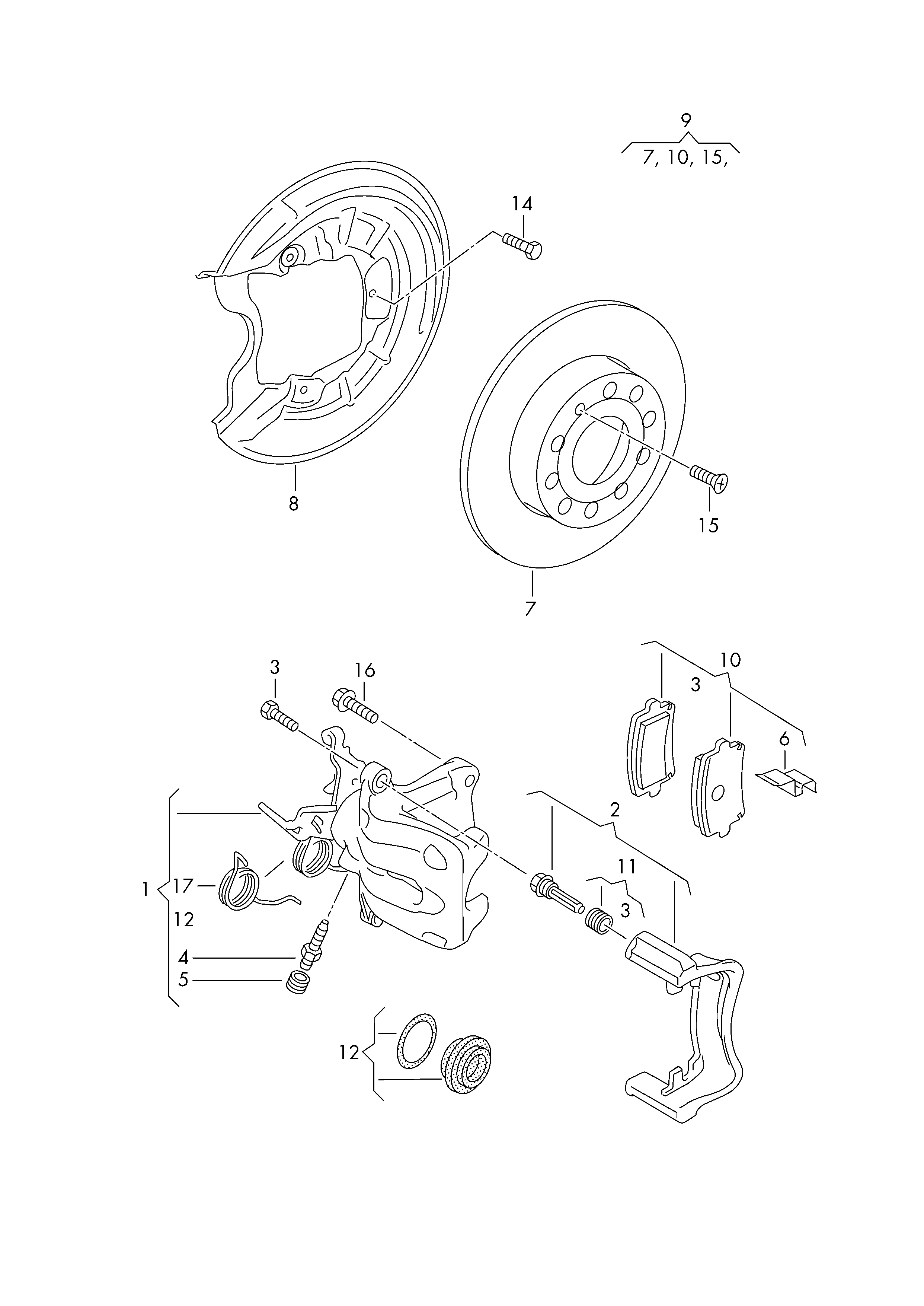 VW 1K0 698 451 G - Σετ τακάκια, δισκόφρενα parts5.com