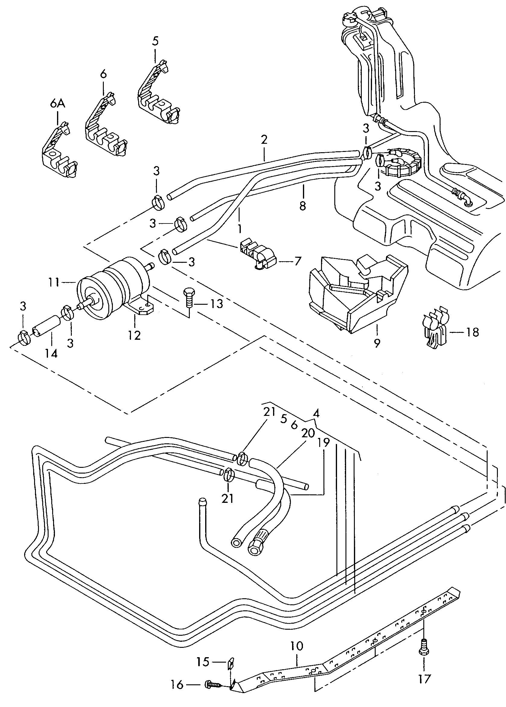 AUDI 1H0 201 511 A - Filtr paliwa parts5.com