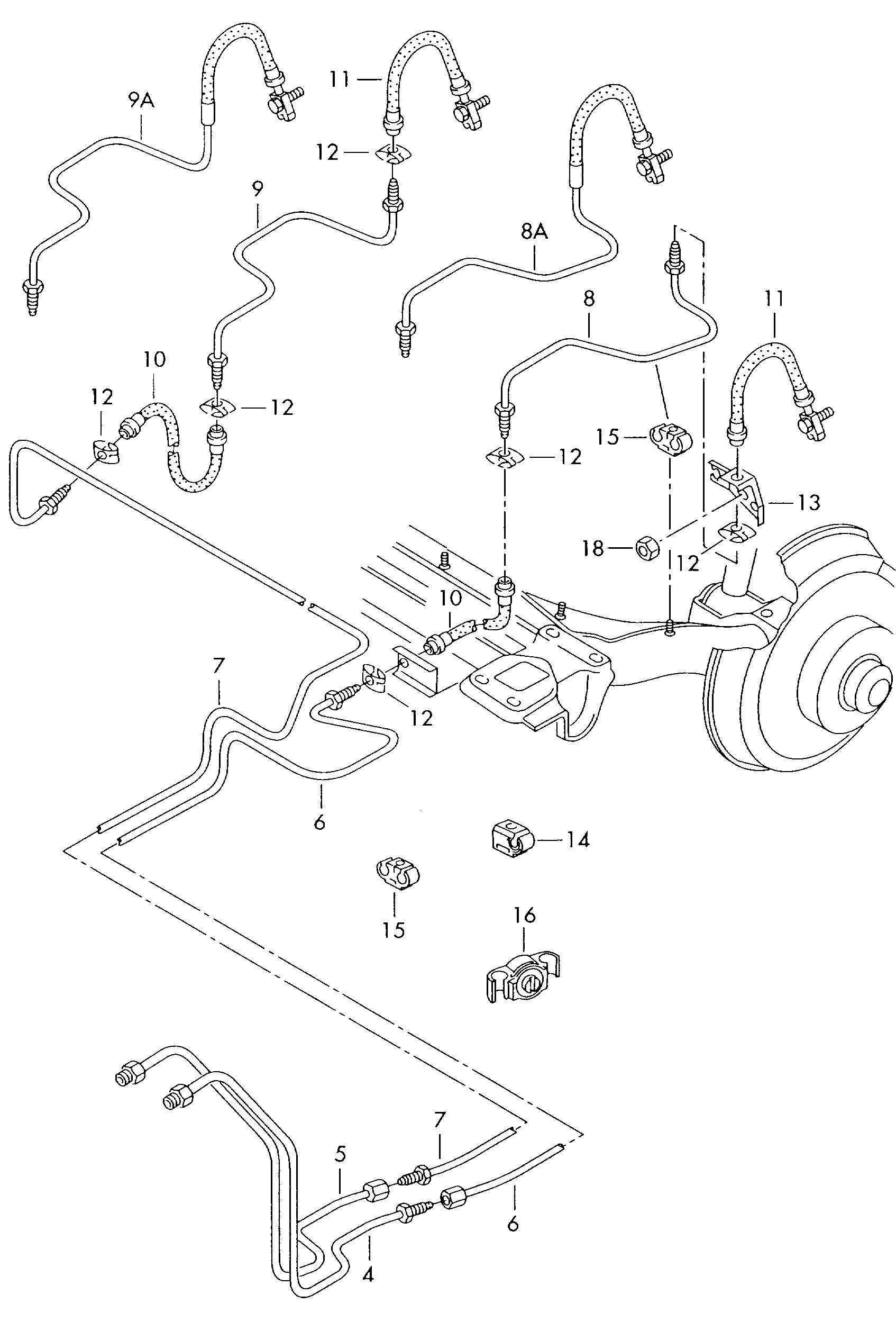 Skoda 8E0 611 763 K - Тормозной шланг parts5.com