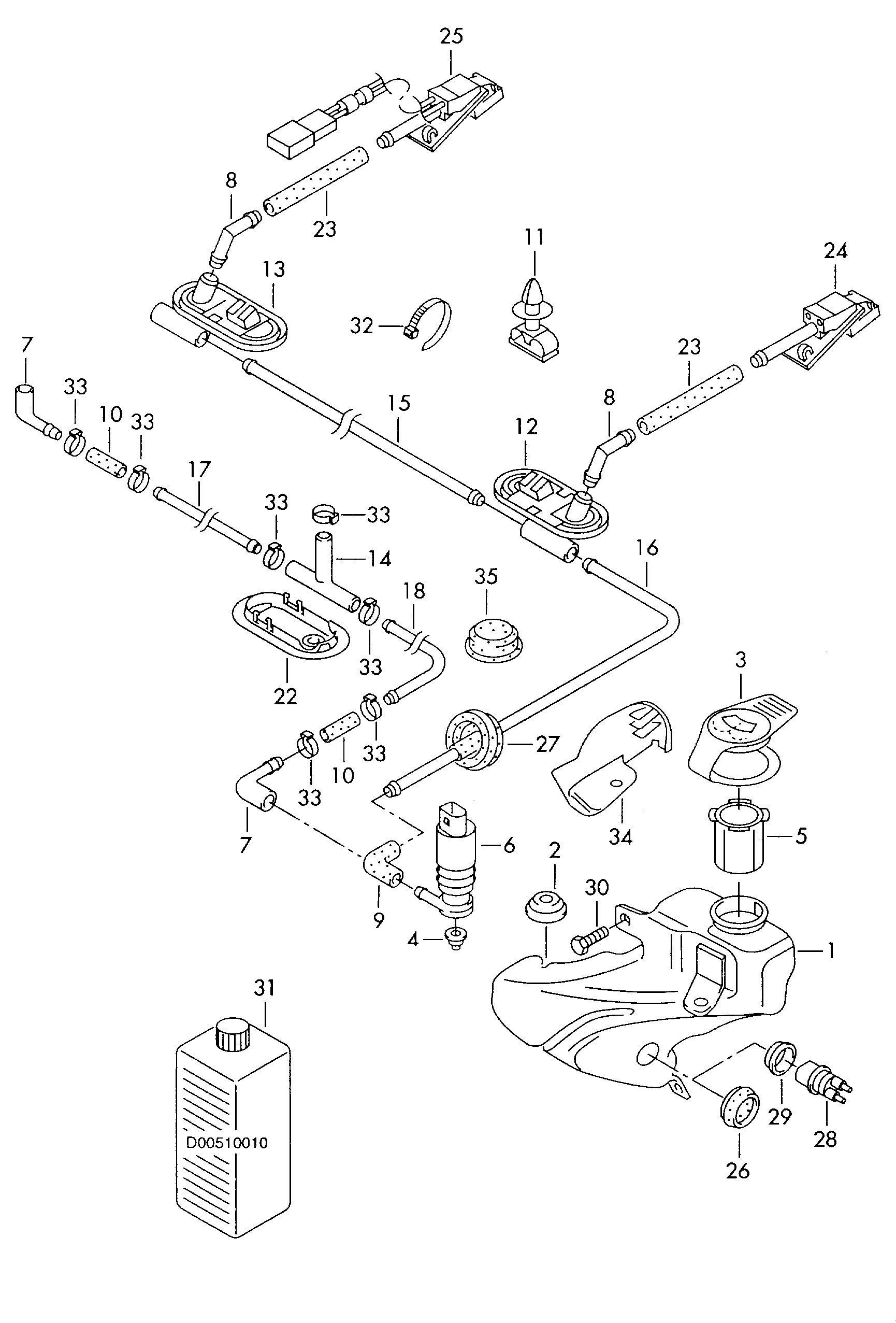 VW 6E0 955 986 A - Tryska ostřikovače, čištění skel parts5.com