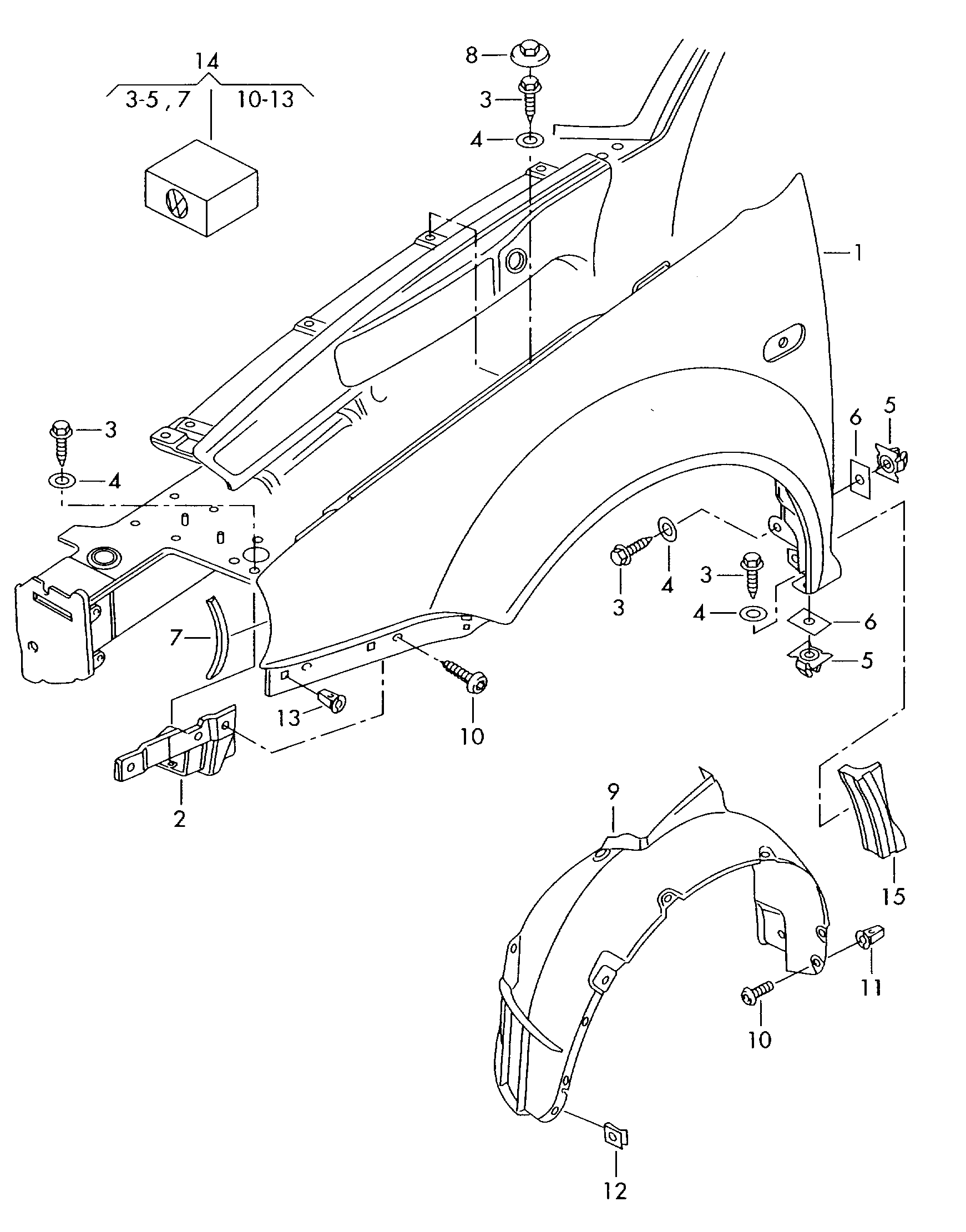 VW 1J0821021 - Wing parts5.com