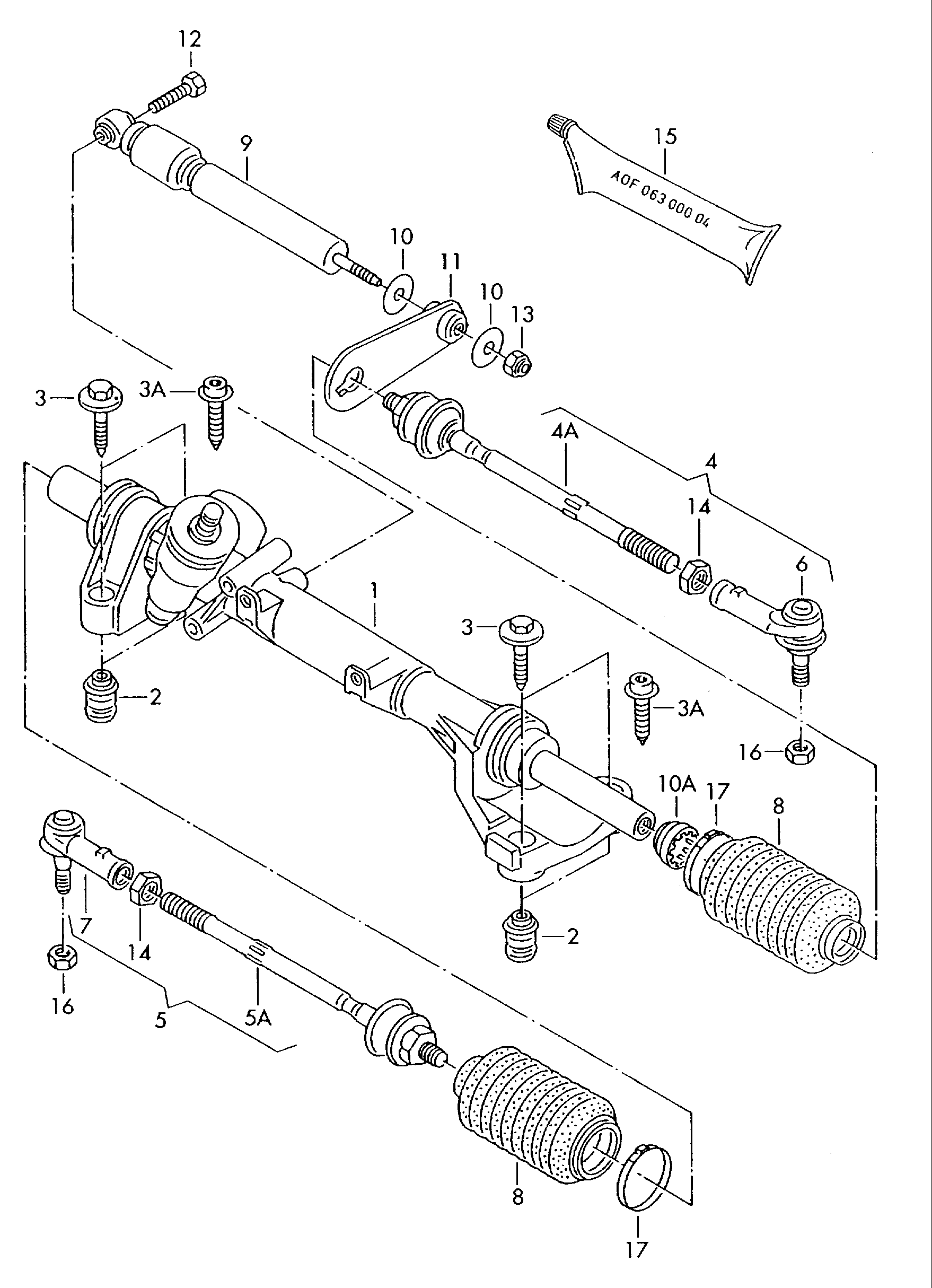 VW 701 419 810 A - Inner Tie Rod, Axle Joint parts5.com