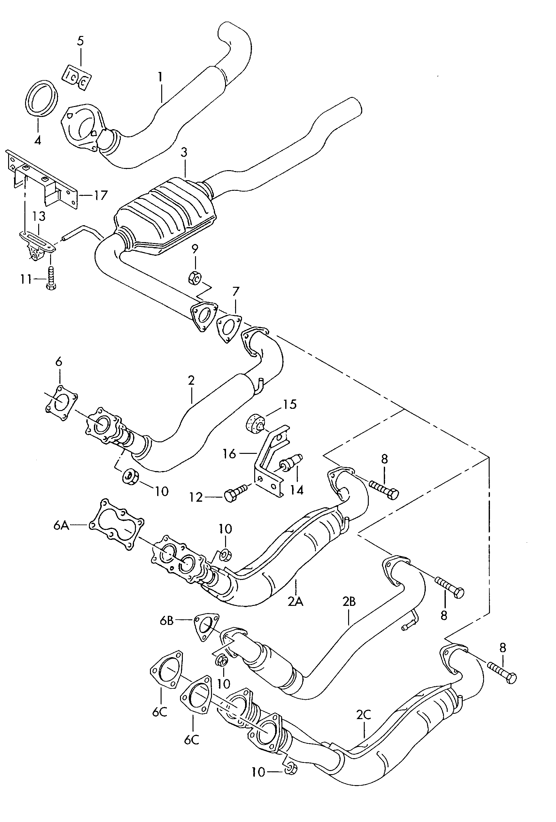 VAG 023253115A - Garnitura, racord evacuare parts5.com