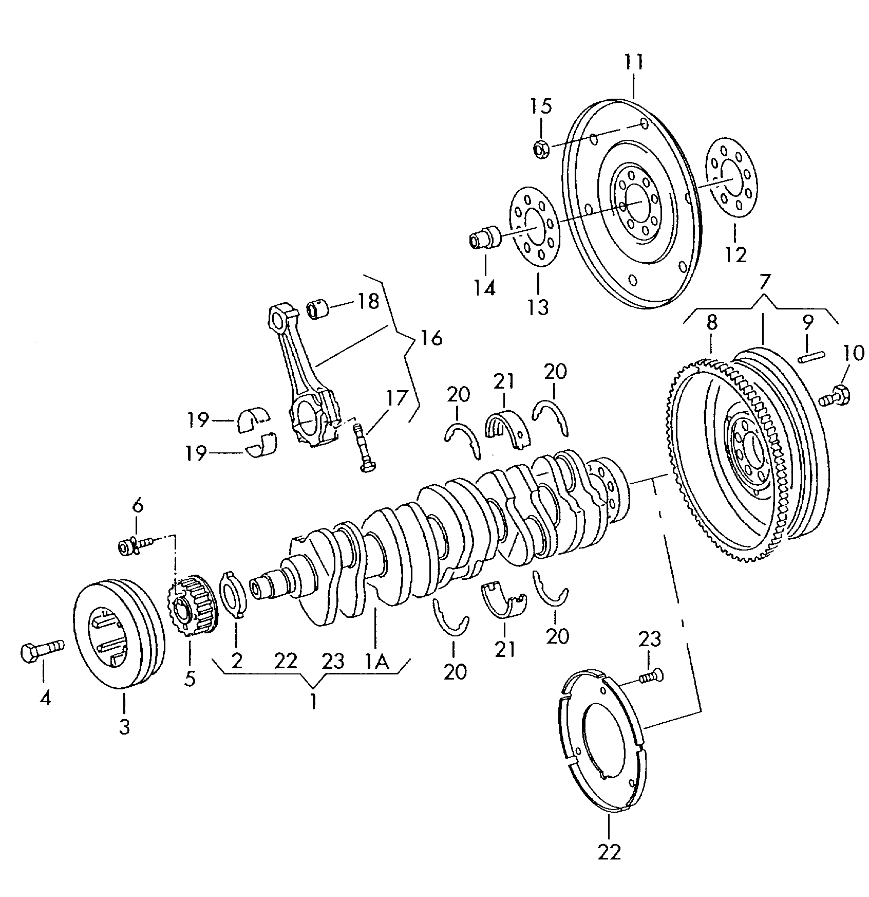 VAG 074105193 - Podloška, remenica-radilica parts5.com