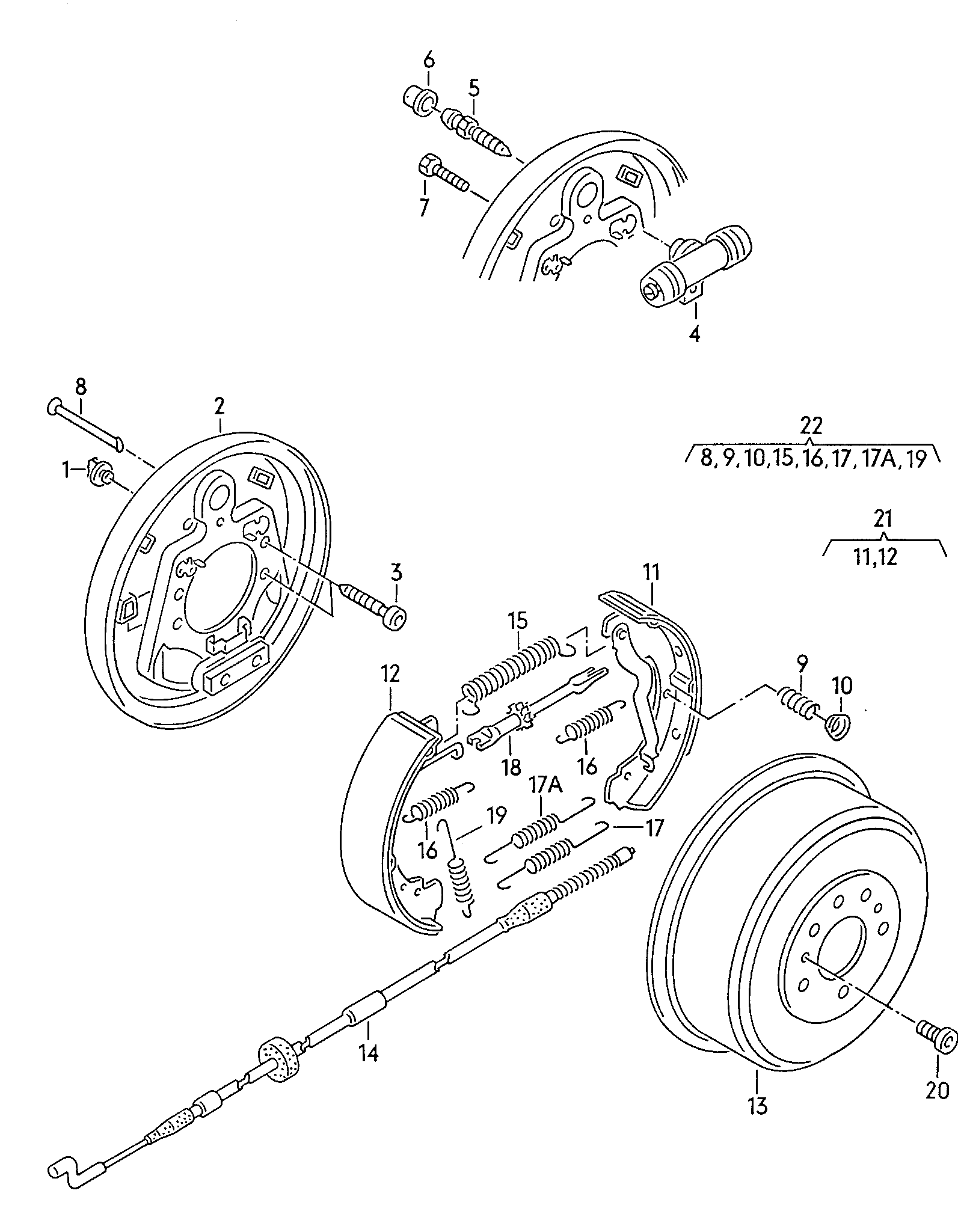 VAG 701 609 617 - Brake Drum parts5.com