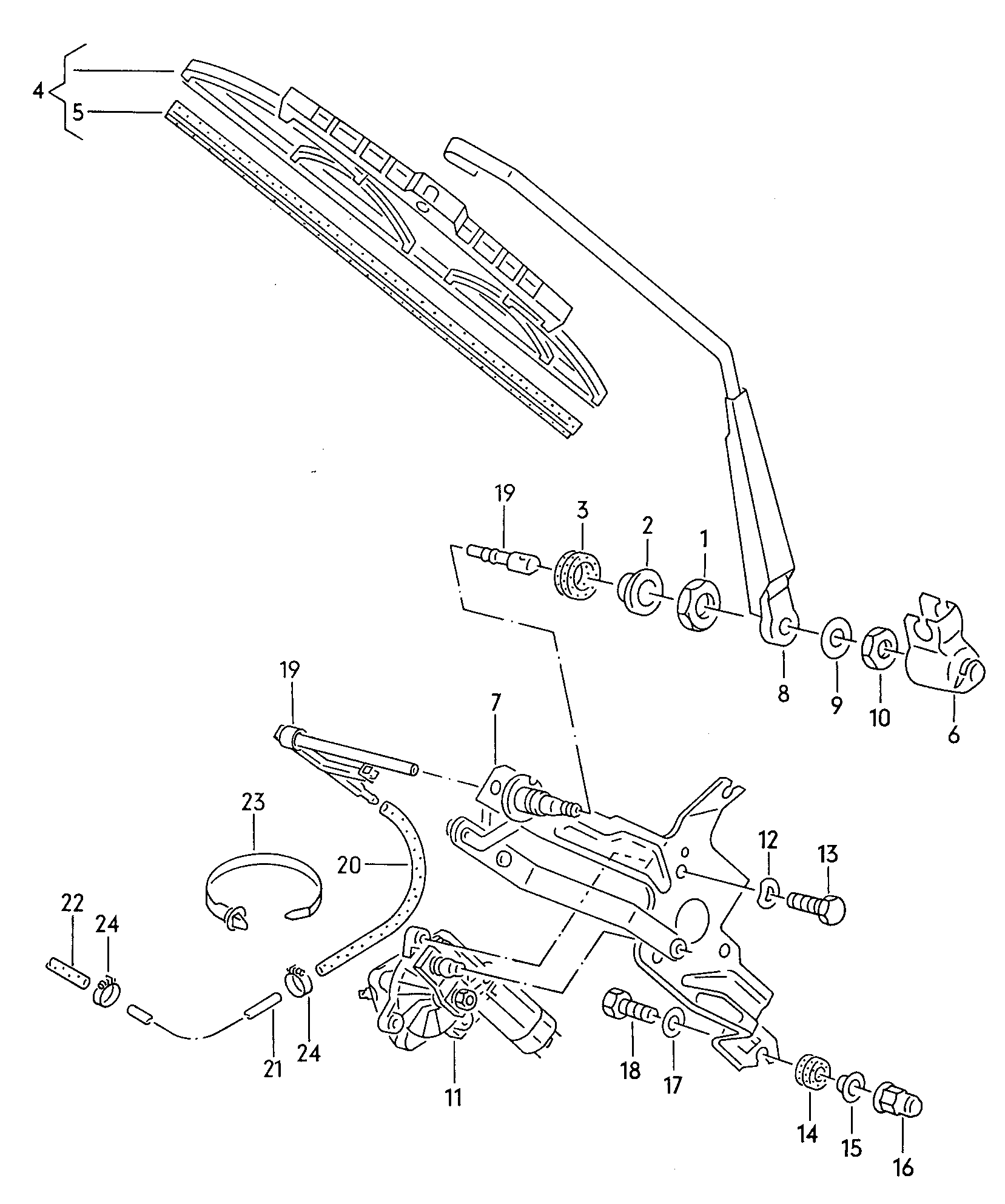 VAG 161 955 427 - Wiper Arm Set, window cleaning parts5.com