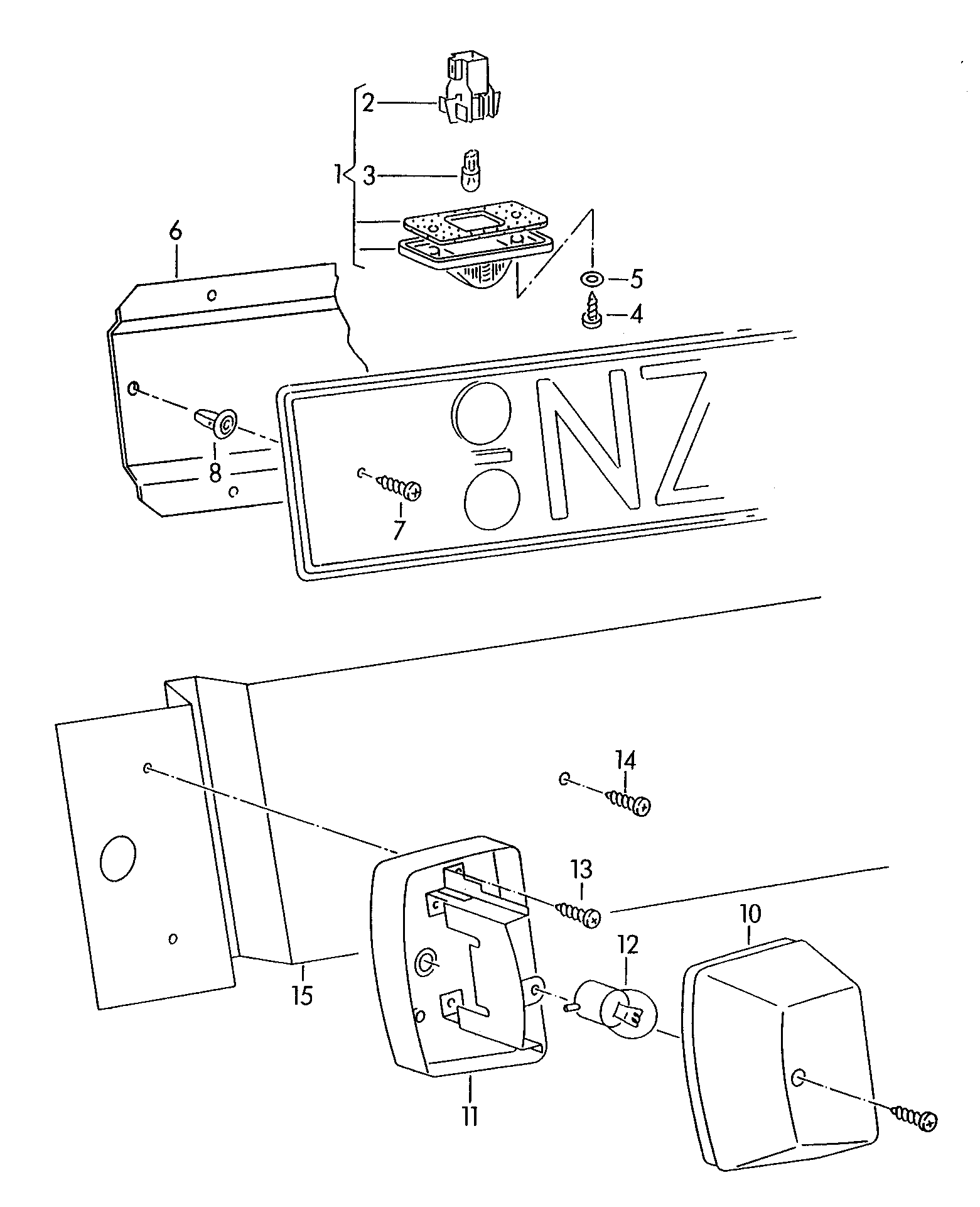 AUDI 283 943 111 A - housing with lens parts5.com