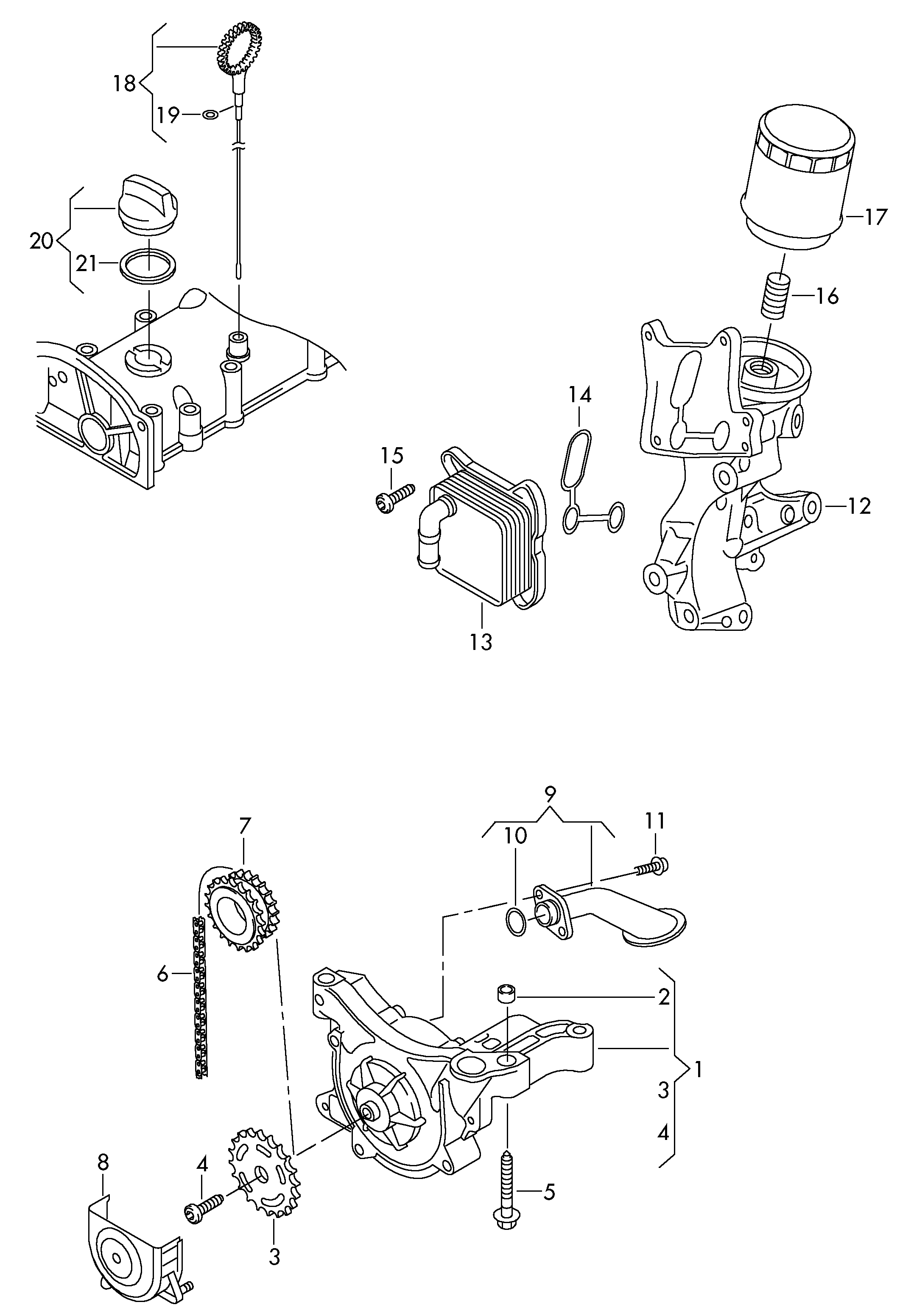 Skoda 03F 117 021 A - Radiador de aceite, aceite motor parts5.com