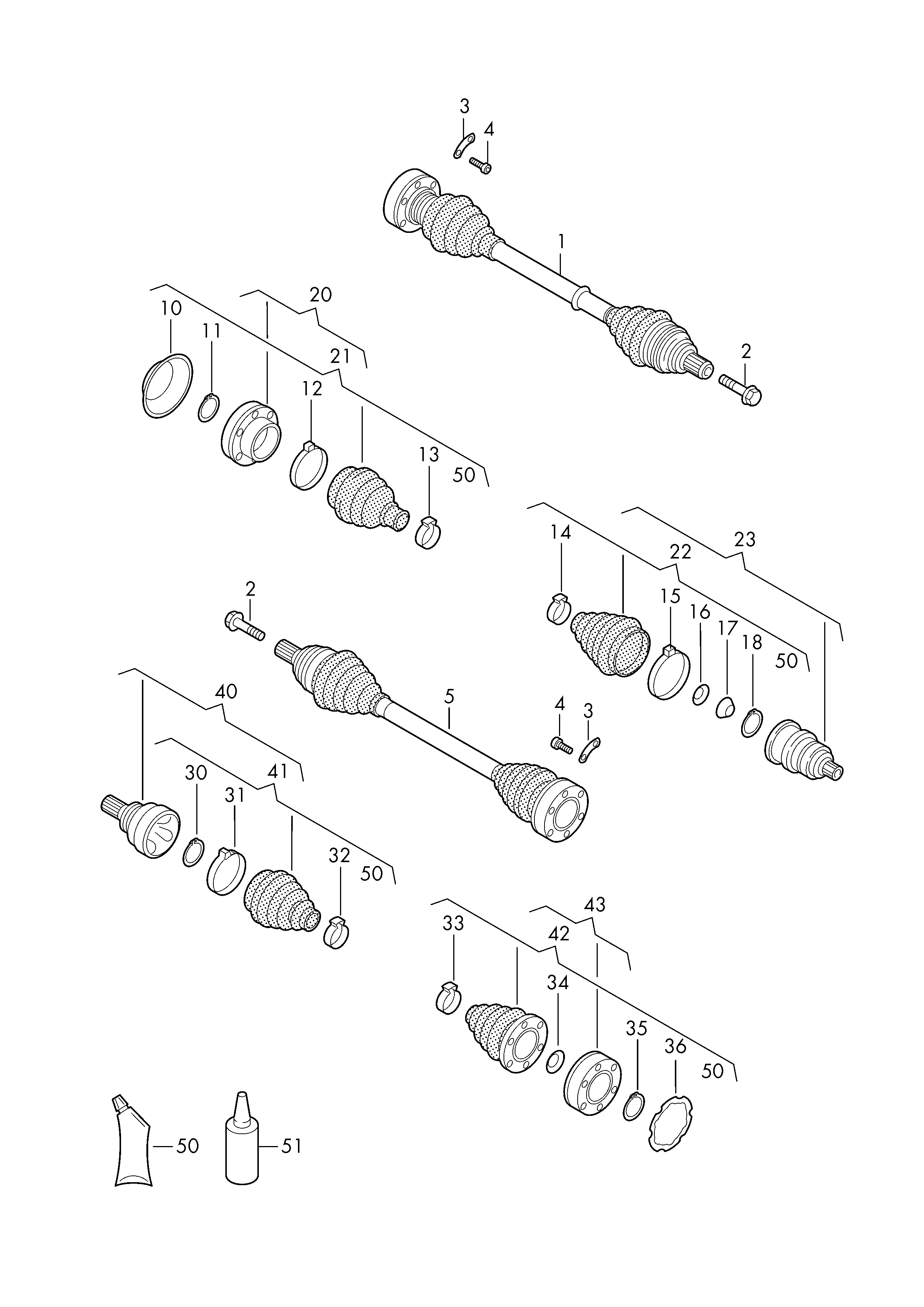 VAG 5M0 498 099 - Sada kloubů, hnací hřídel parts5.com