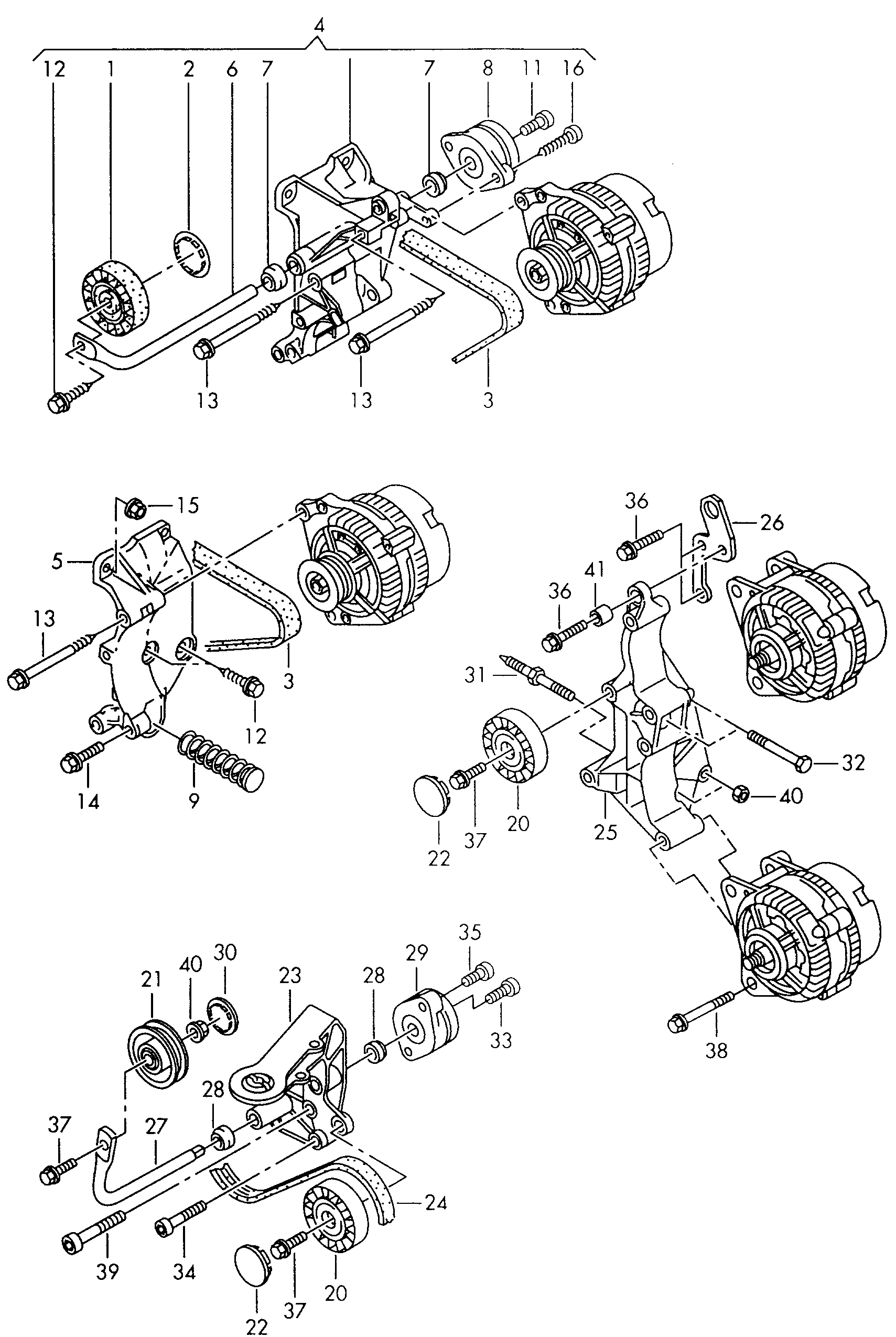 AUDI 028 903 137 AM - V-Ribbed Belt parts5.com