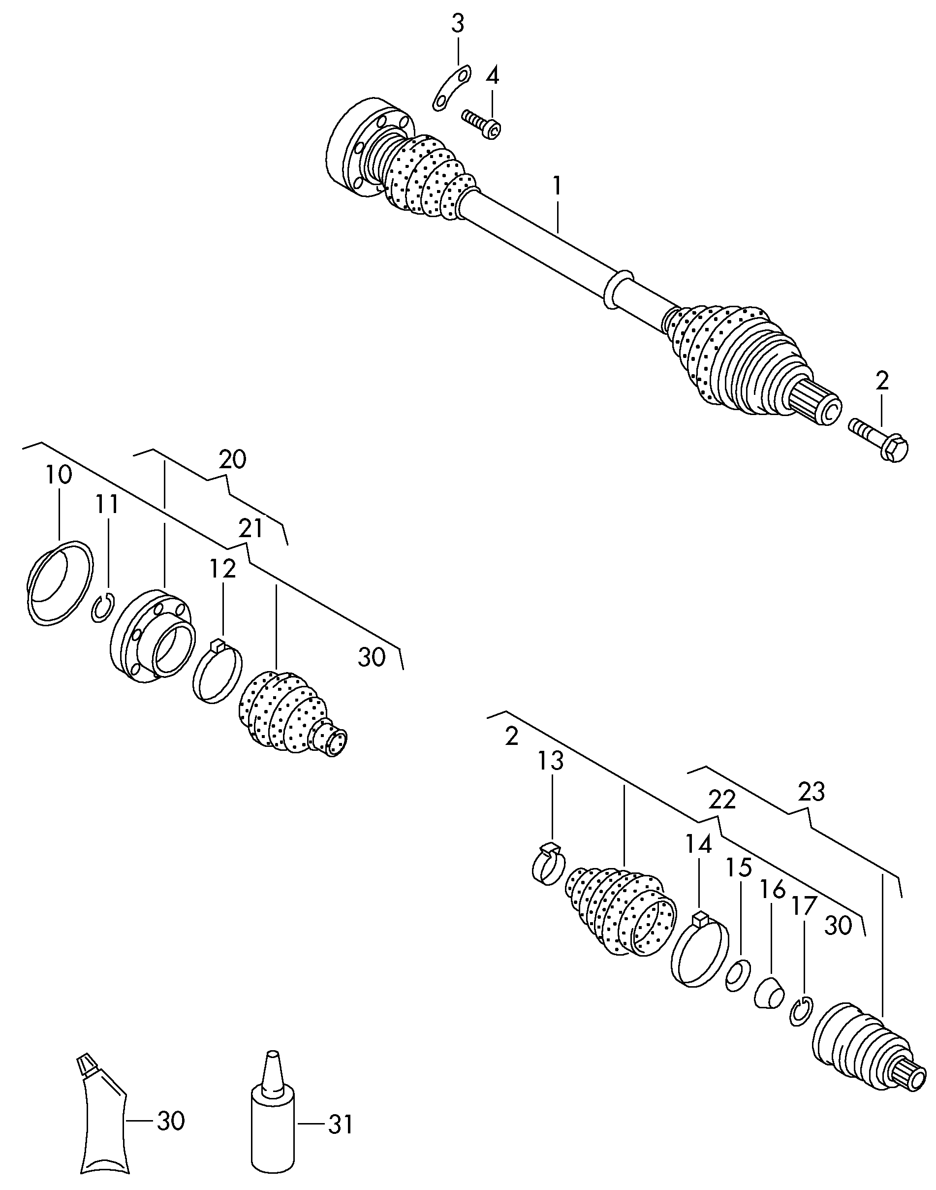 VAG JZW498340JX - Juego de articulación, árbol de transmisión parts5.com