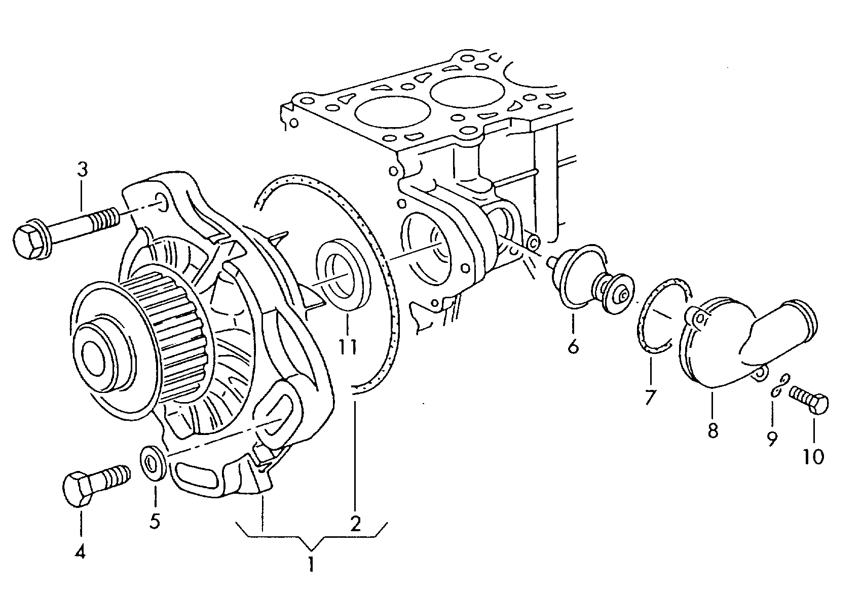 VAG 074 121 005 N - Wasserpumpe + Zahnriemensatz parts5.com