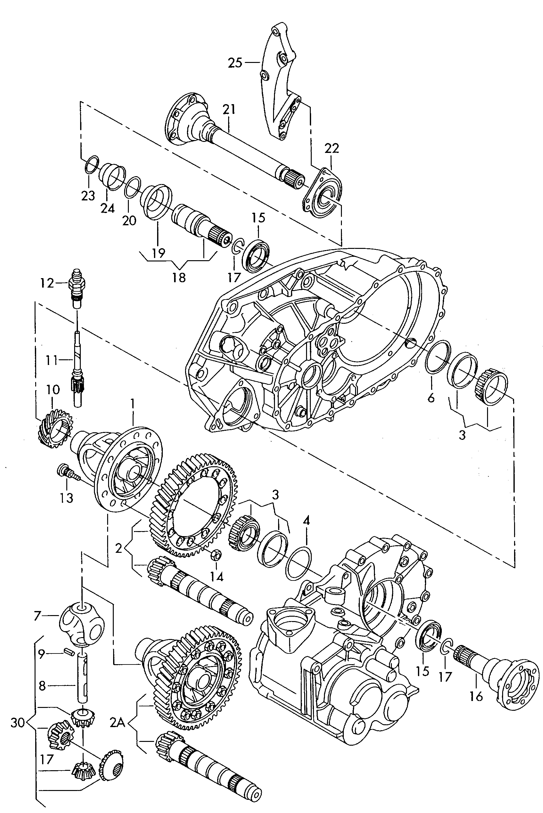 VW 02G409356C - Arbore, diferential parts5.com