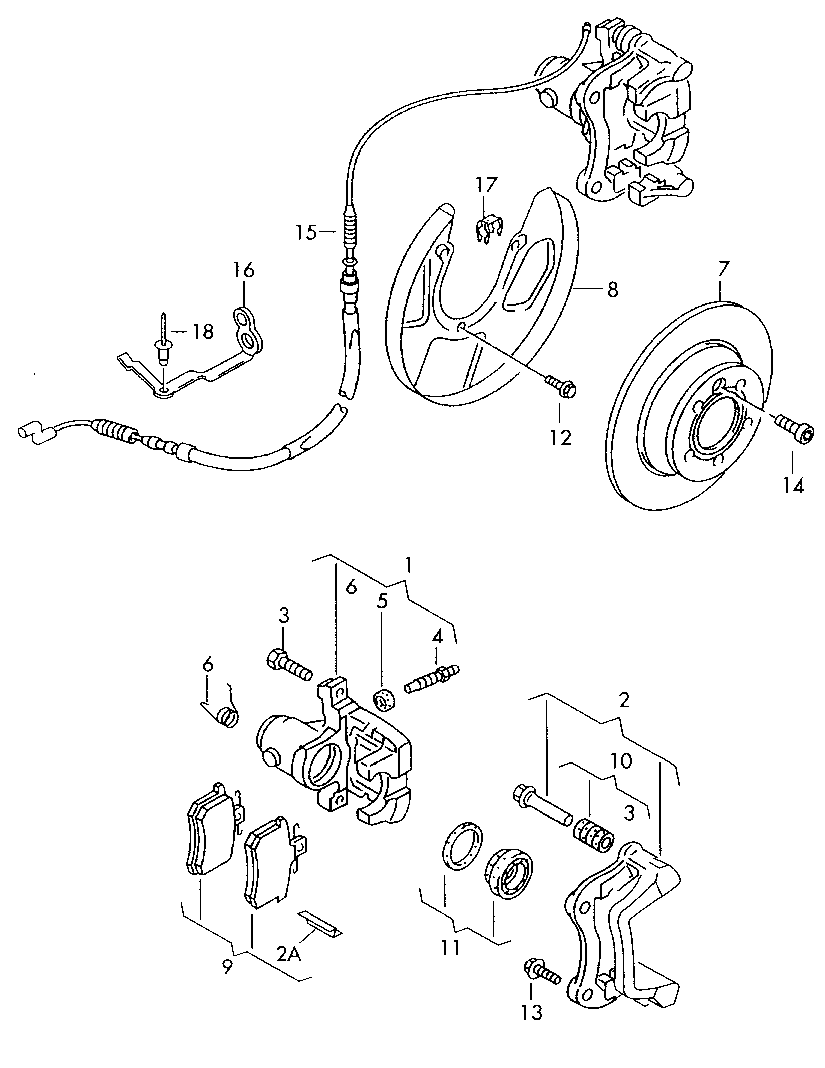 VAG 7D0 698 451 J - Sada brzdových platničiek kotúčovej brzdy parts5.com