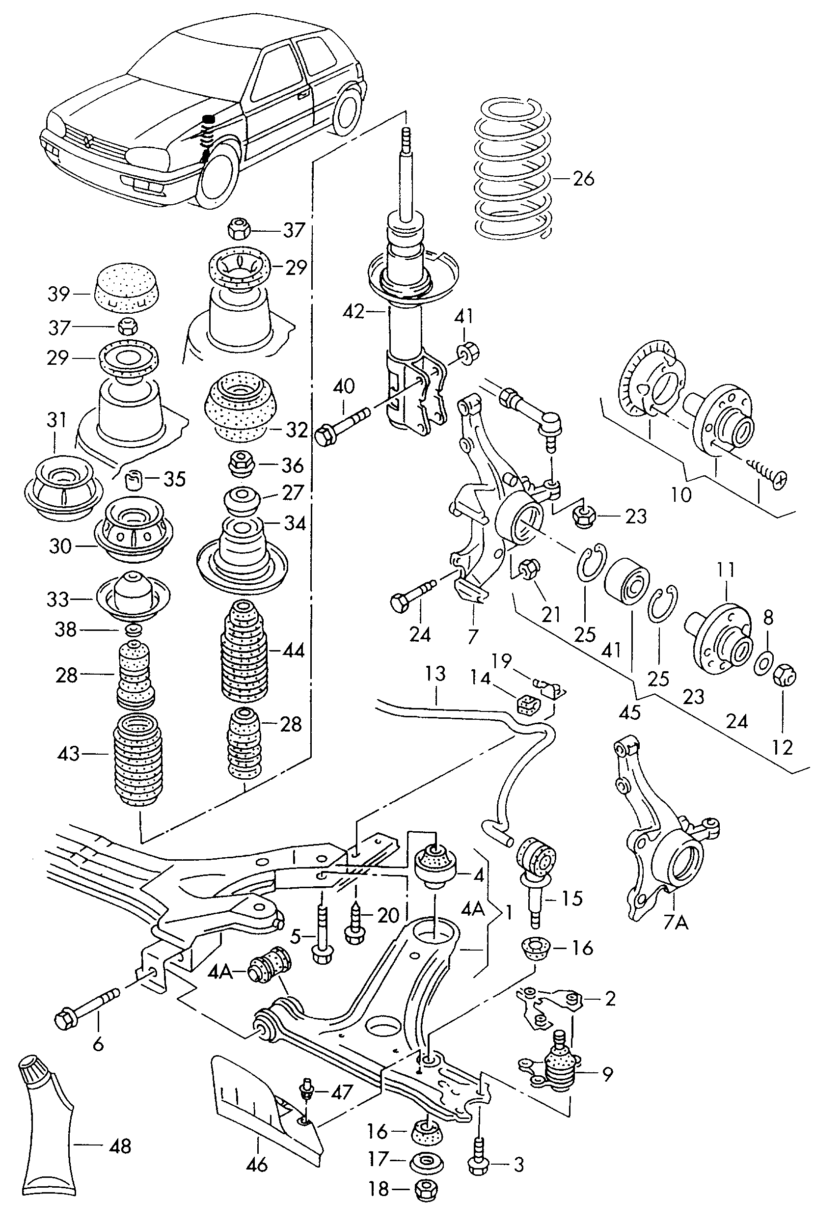 VW 1H0 412 303 B - Doraz odprużenia parts5.com