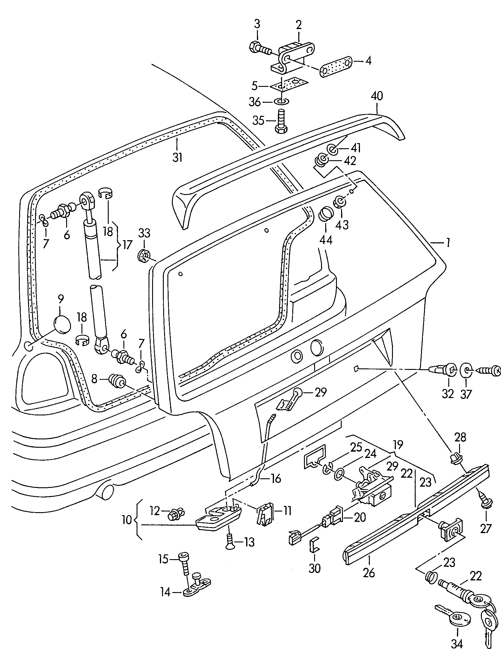 AUDI 1H6 827 550 A - Amortizor portbagaj parts5.com