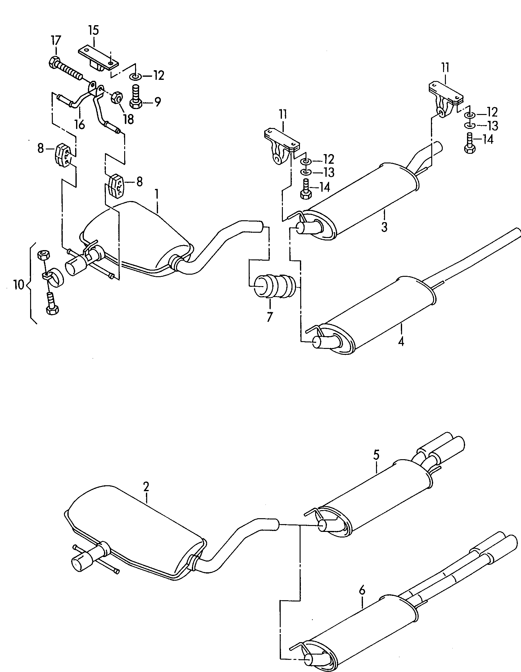 VAG 191 253 139 G - Соединительные элементы, система выпуска parts5.com