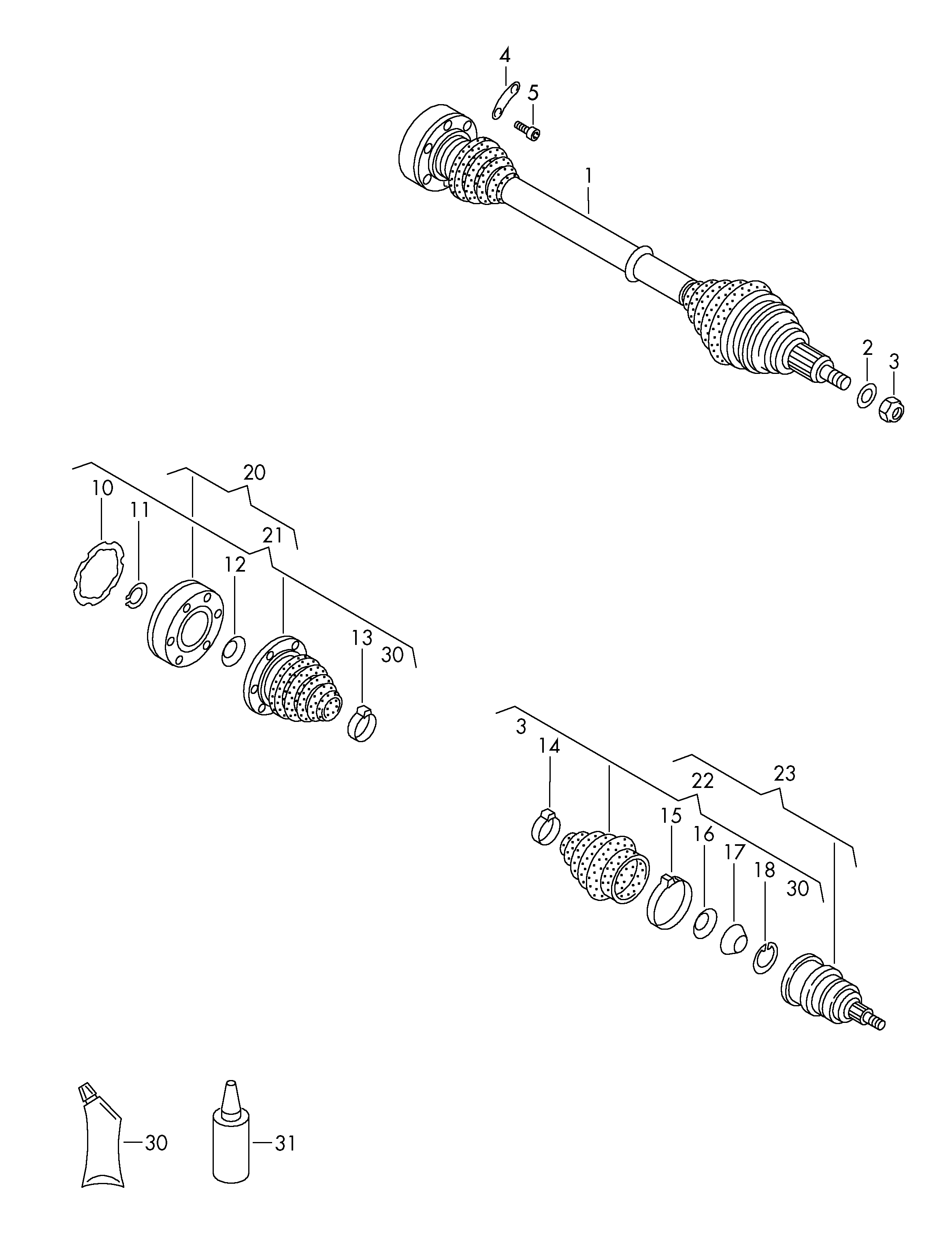 VAG JZW498350AX - Liigendlaager, veovõll parts5.com