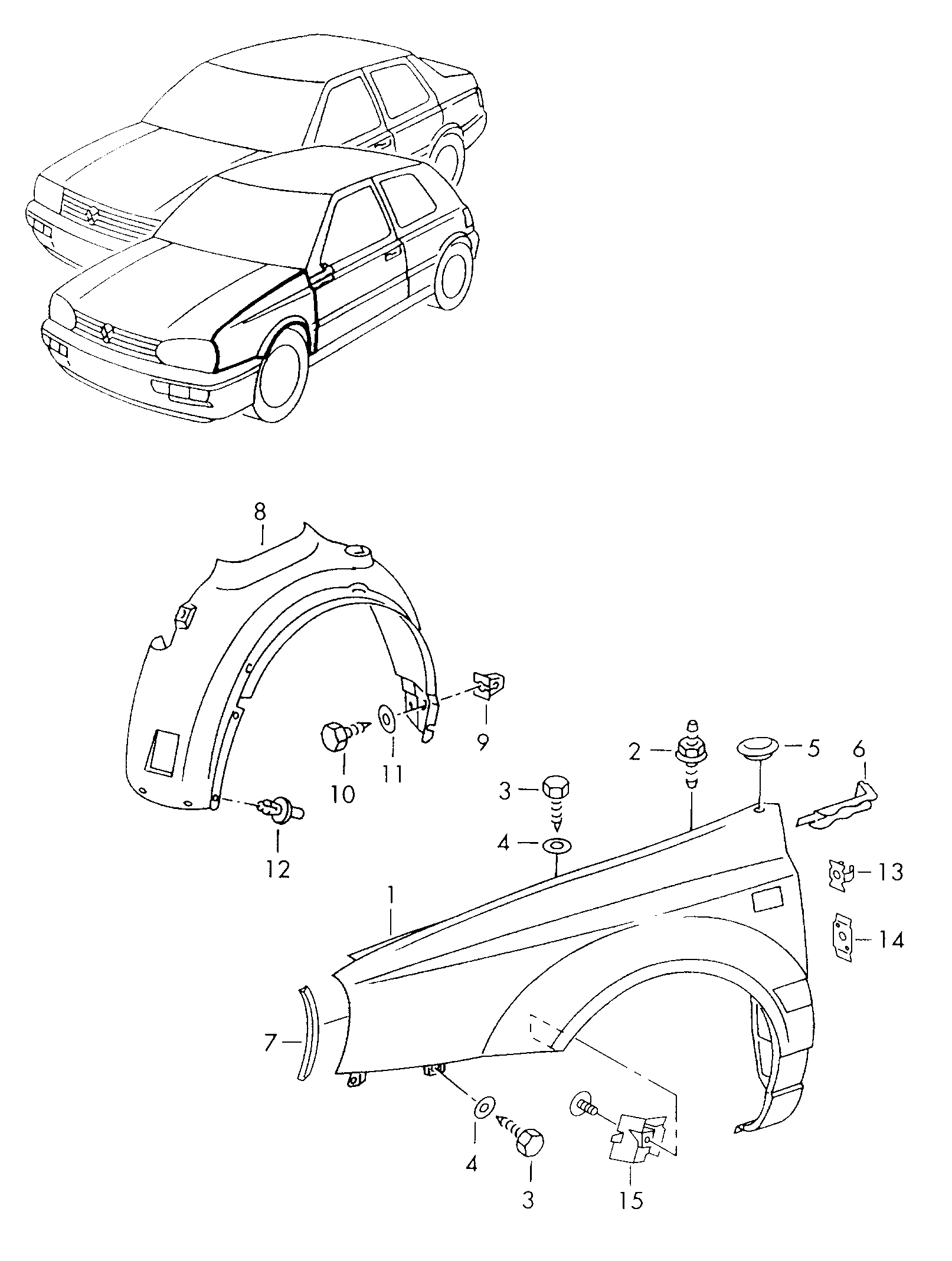 VW 1H0821105B - Aripa parts5.com