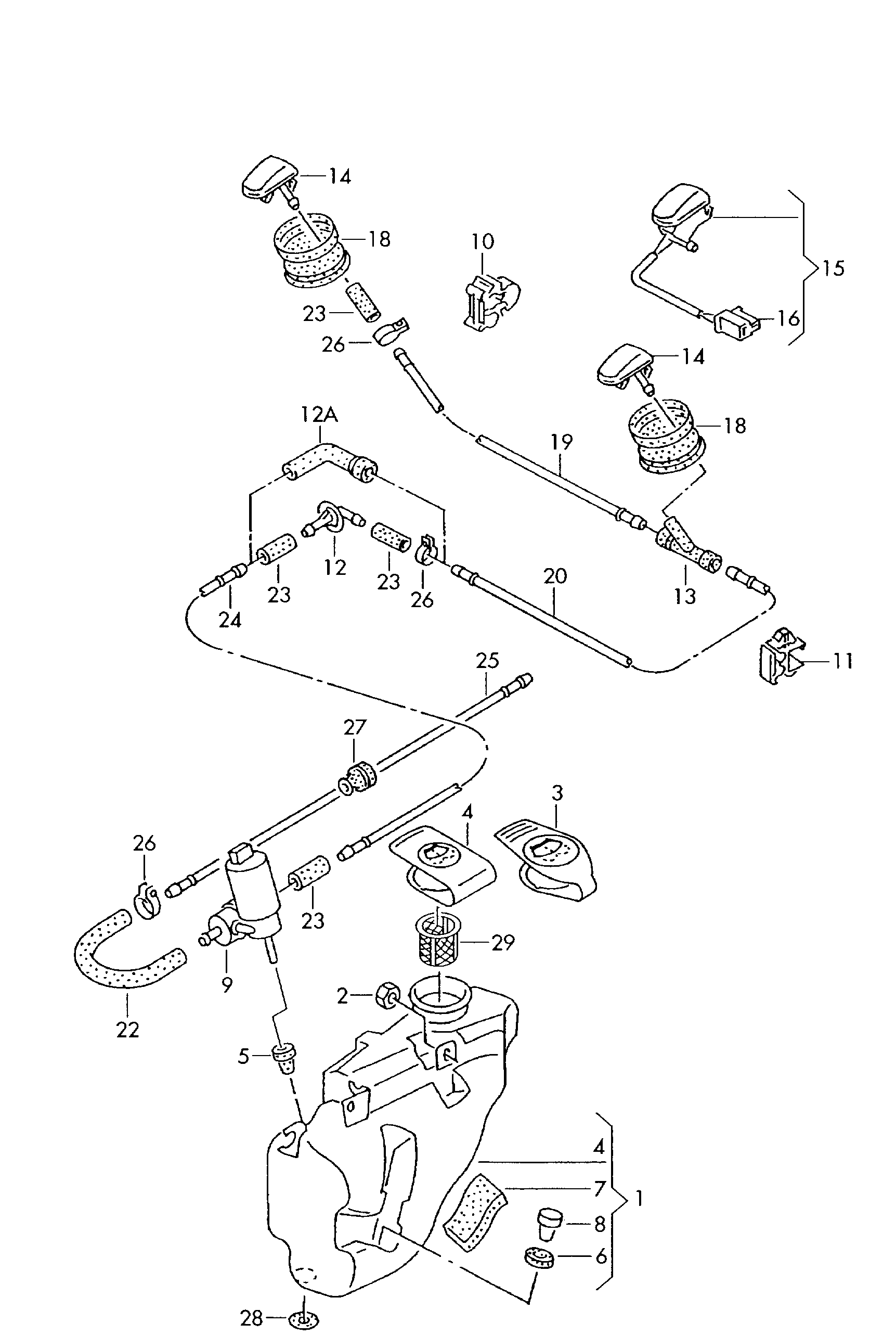 Seat 1H6 955 651 - Klaasipesuvee pump,klaasipuhastus parts5.com