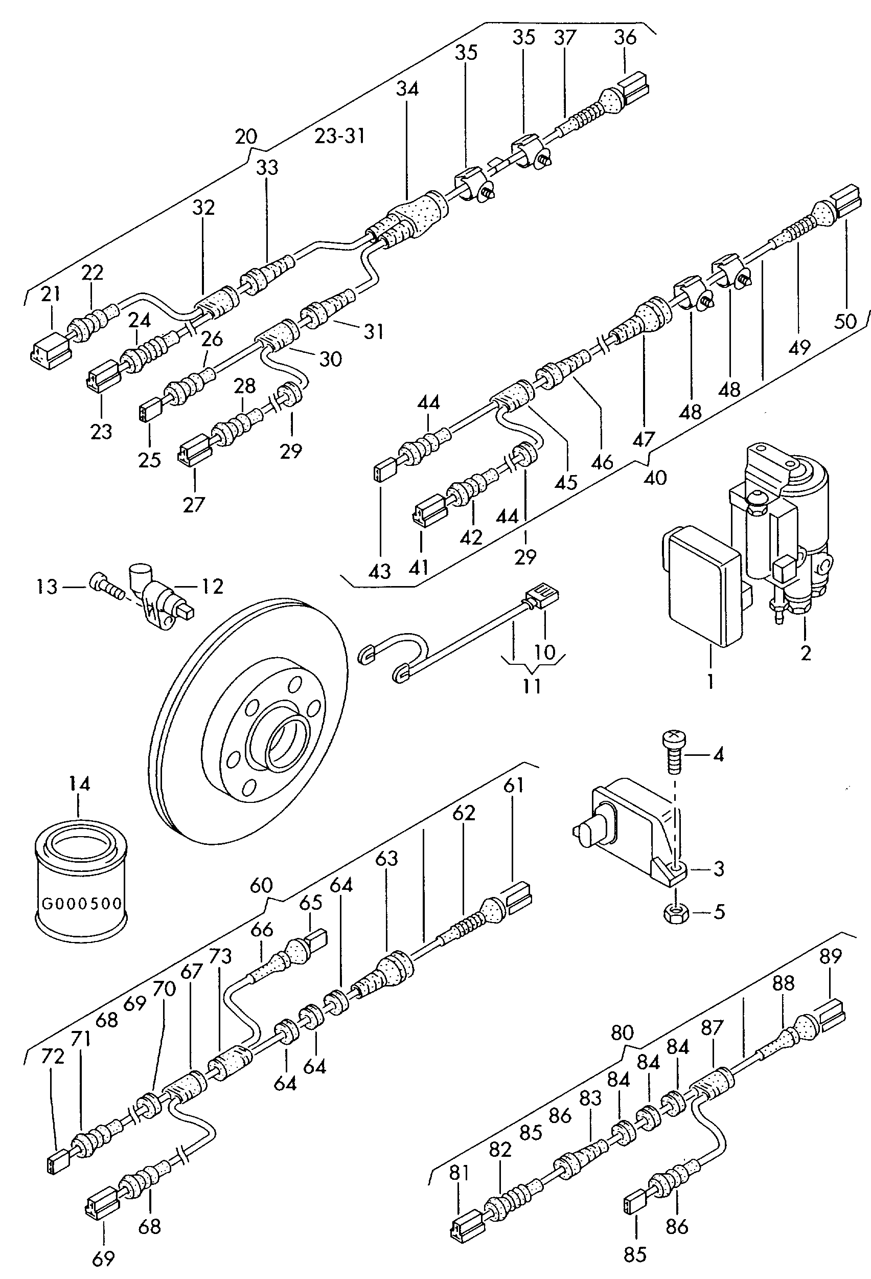 VW (SVW) 7L0927807B - Czujnik, prędkość obrotowa koła parts5.com