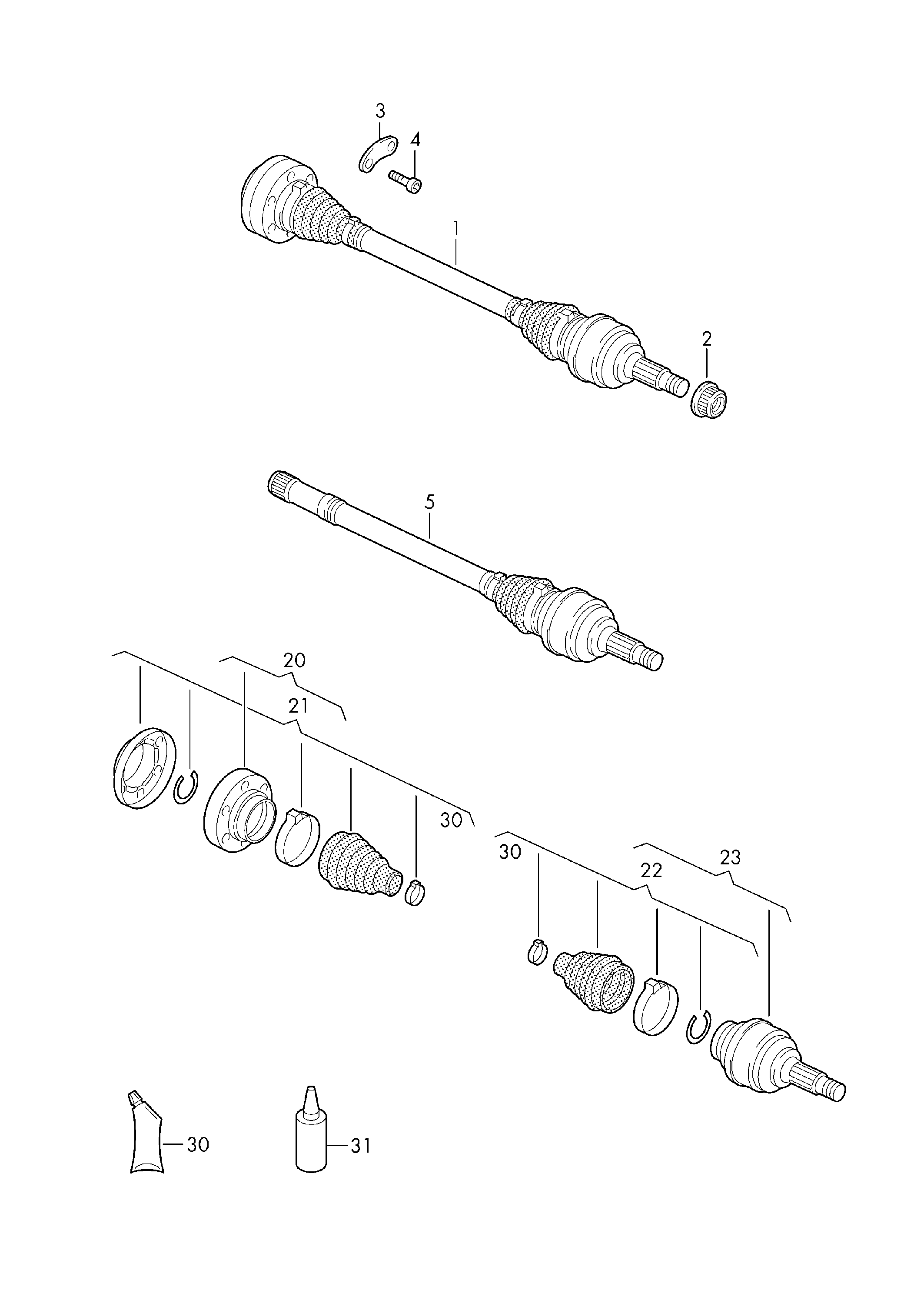 VW 7L0 598 201 - Měch, hnací hřídel parts5.com