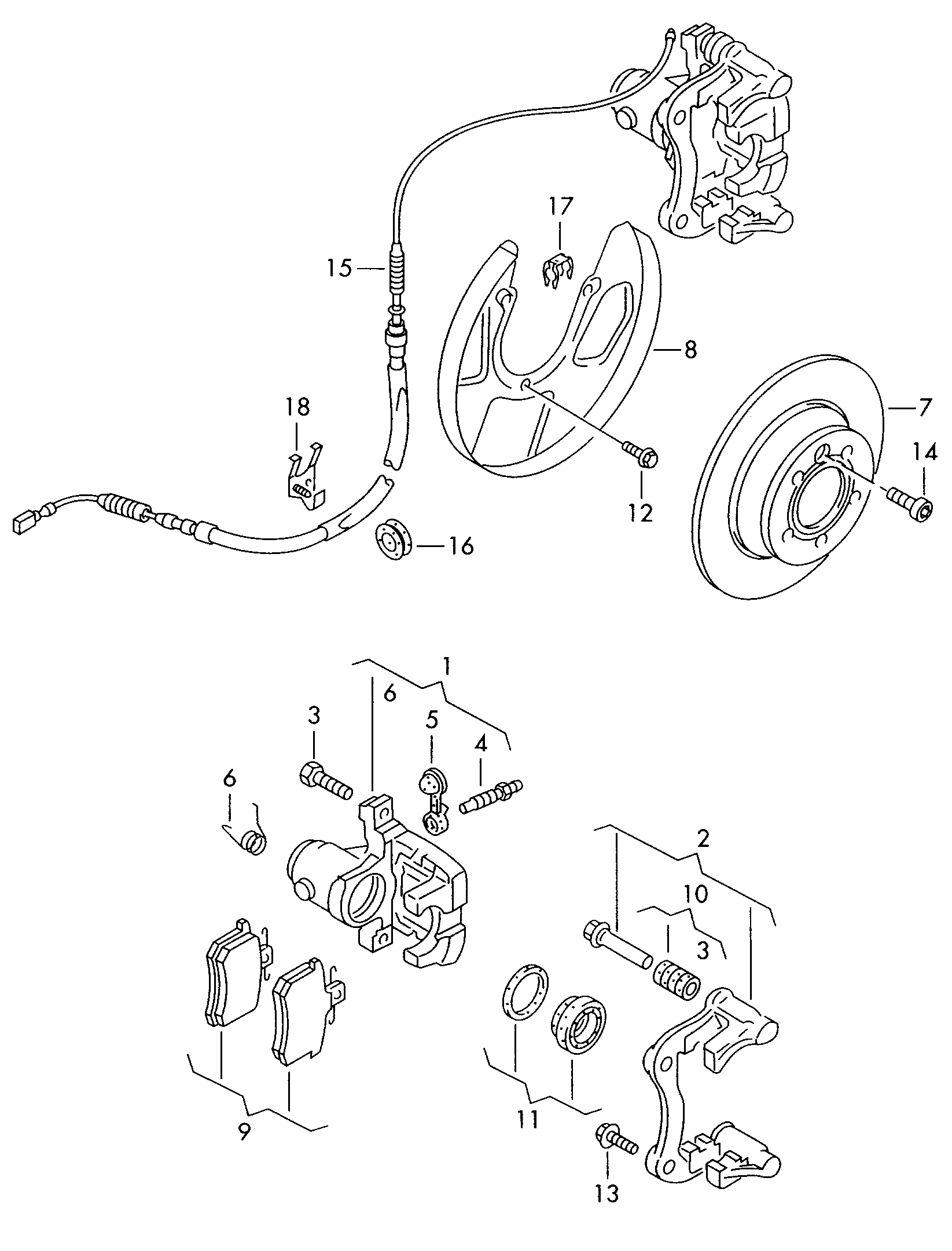 VAG 7M3 698 451 E - Set placute frana,frana disc parts5.com