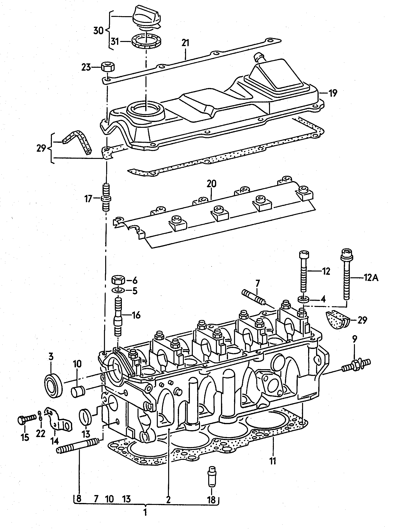 Seat 06A 103 485 F - Tapa, tubuladura de relleno de aceite parts5.com