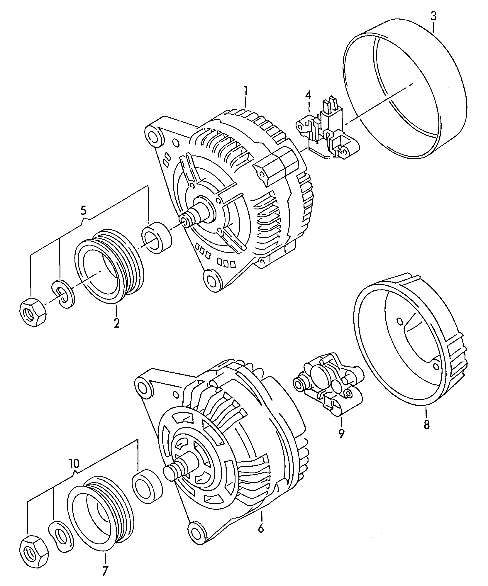 VAG 028903018 X - Generator / Alternator parts5.com