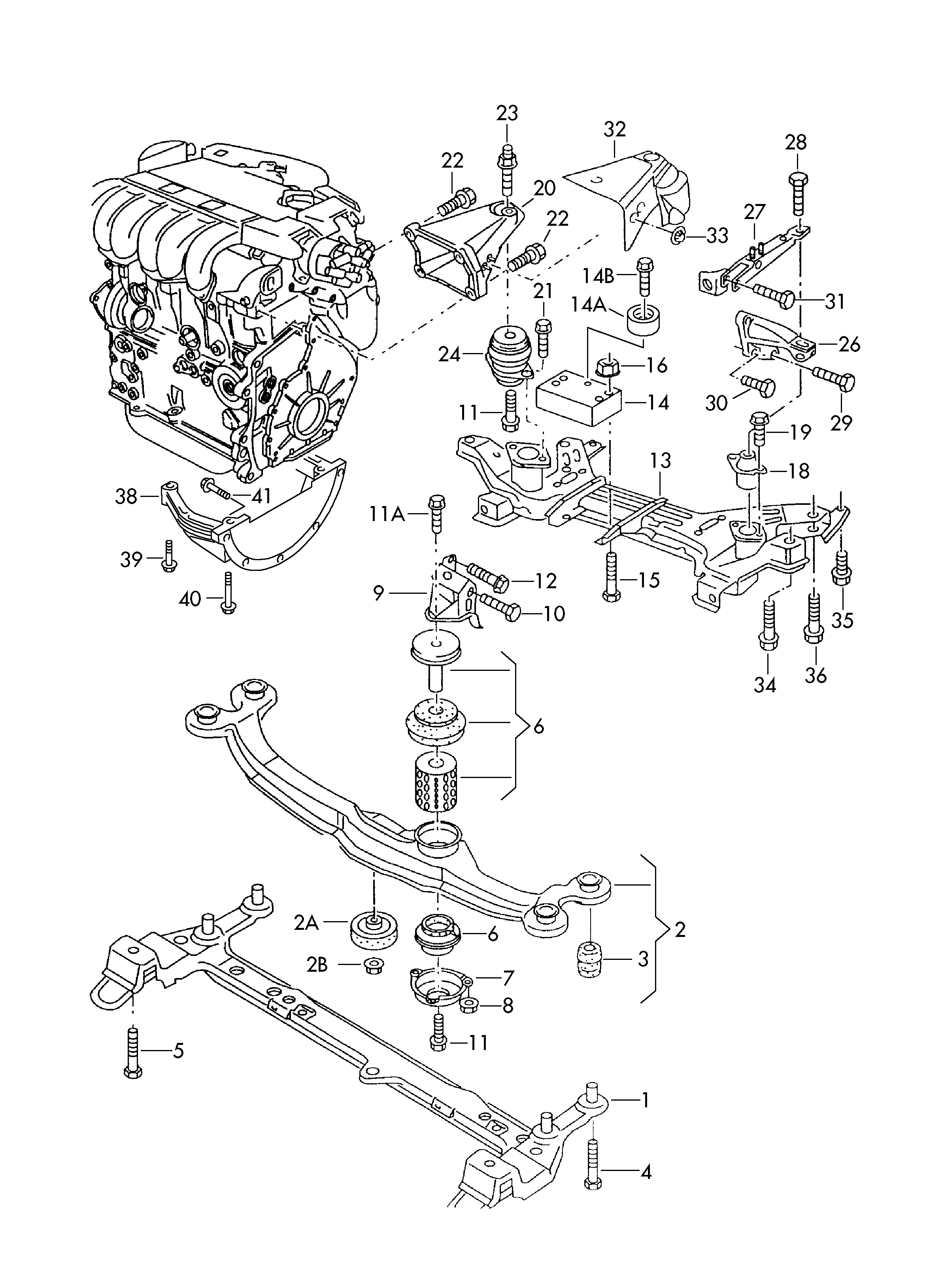 Seat 3A0 199 402 - Suport motor parts5.com