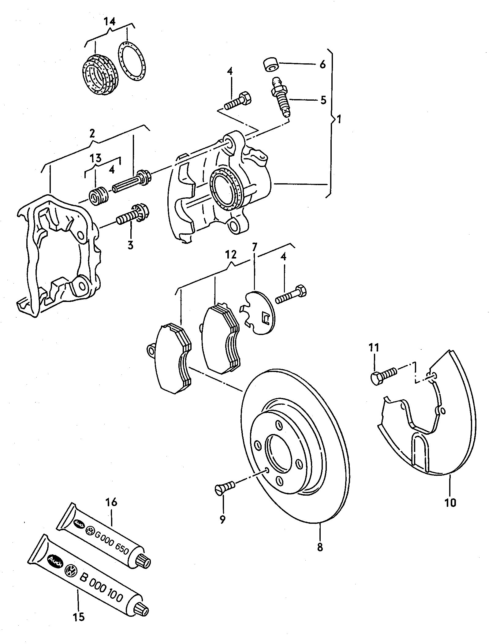 VAG 431 698 471B - Σετ επισκευής, δαγκάνα φρένων parts5.com