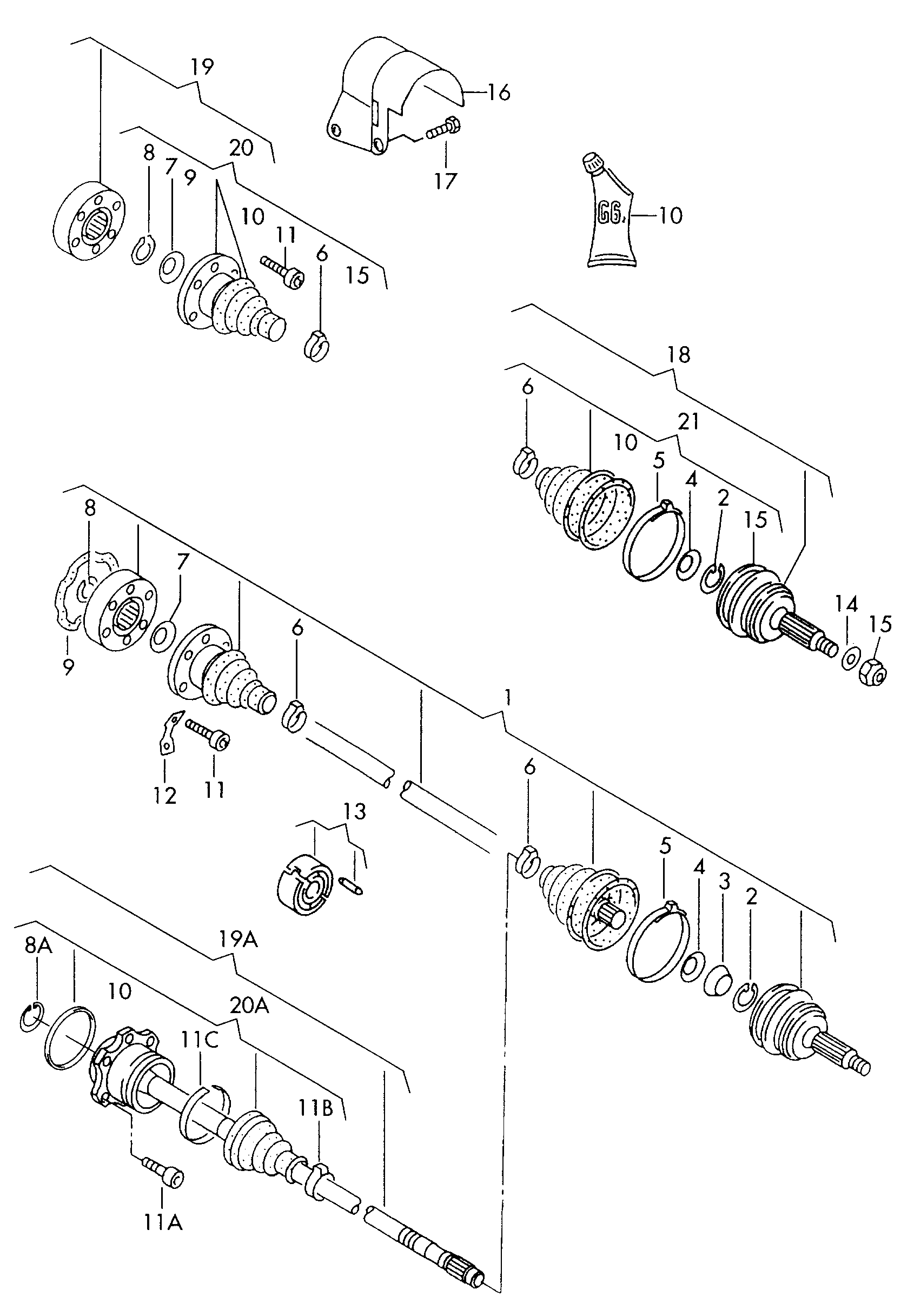 AUDI 191 498 103 C - Mutter, teljeots parts5.com