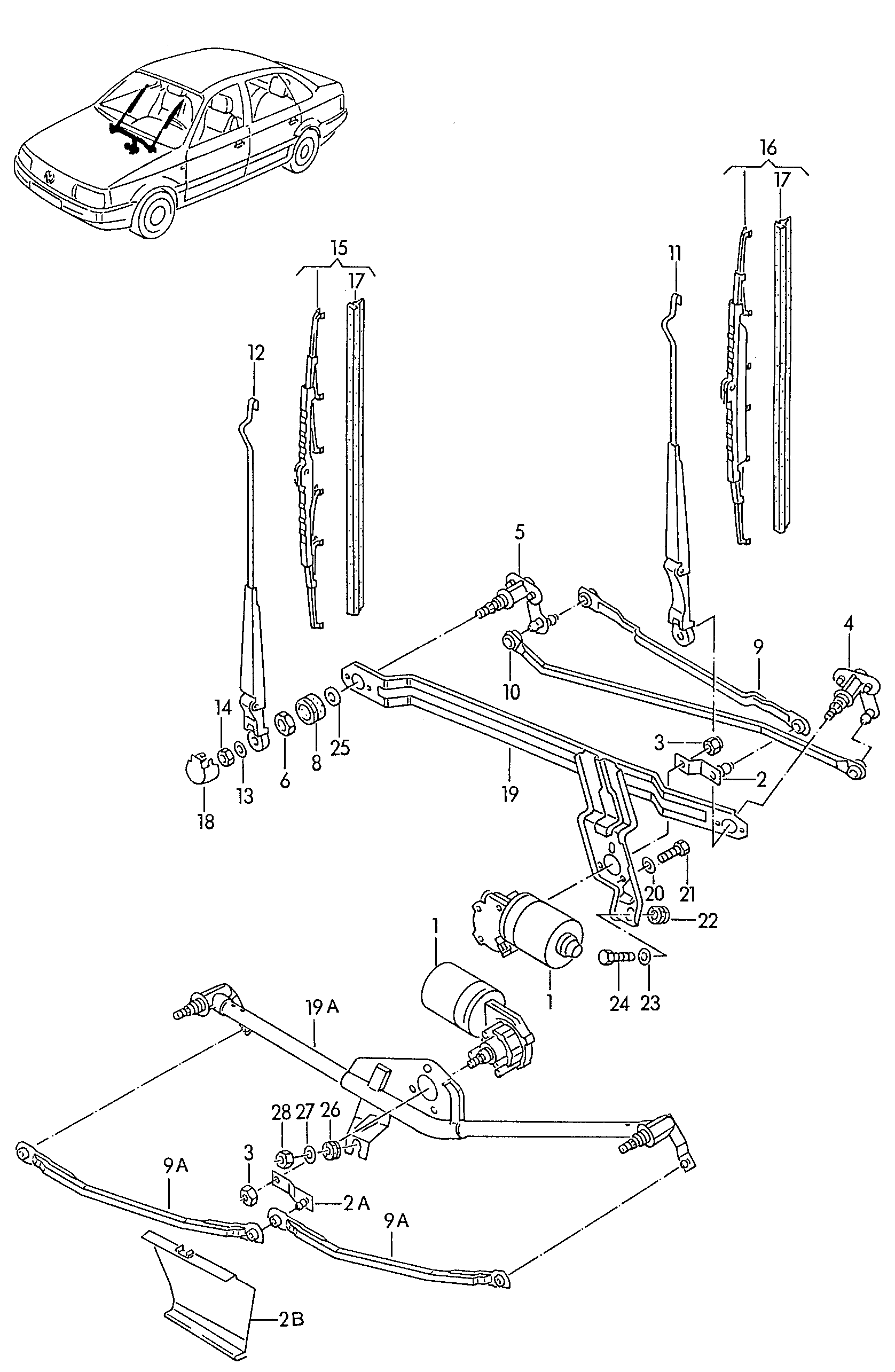 VAG 357955427 - Μάκτρο καθαριστήρα parts5.com