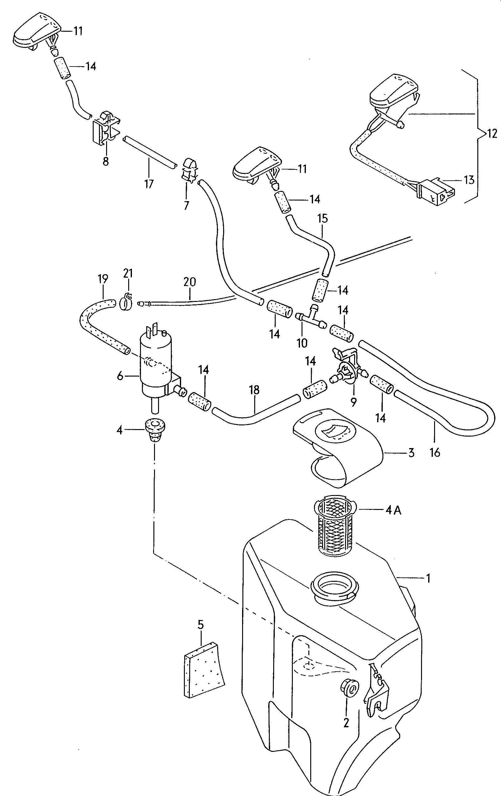 AUDI 1H5 955 651 - Water Pump, window cleaning parts5.com